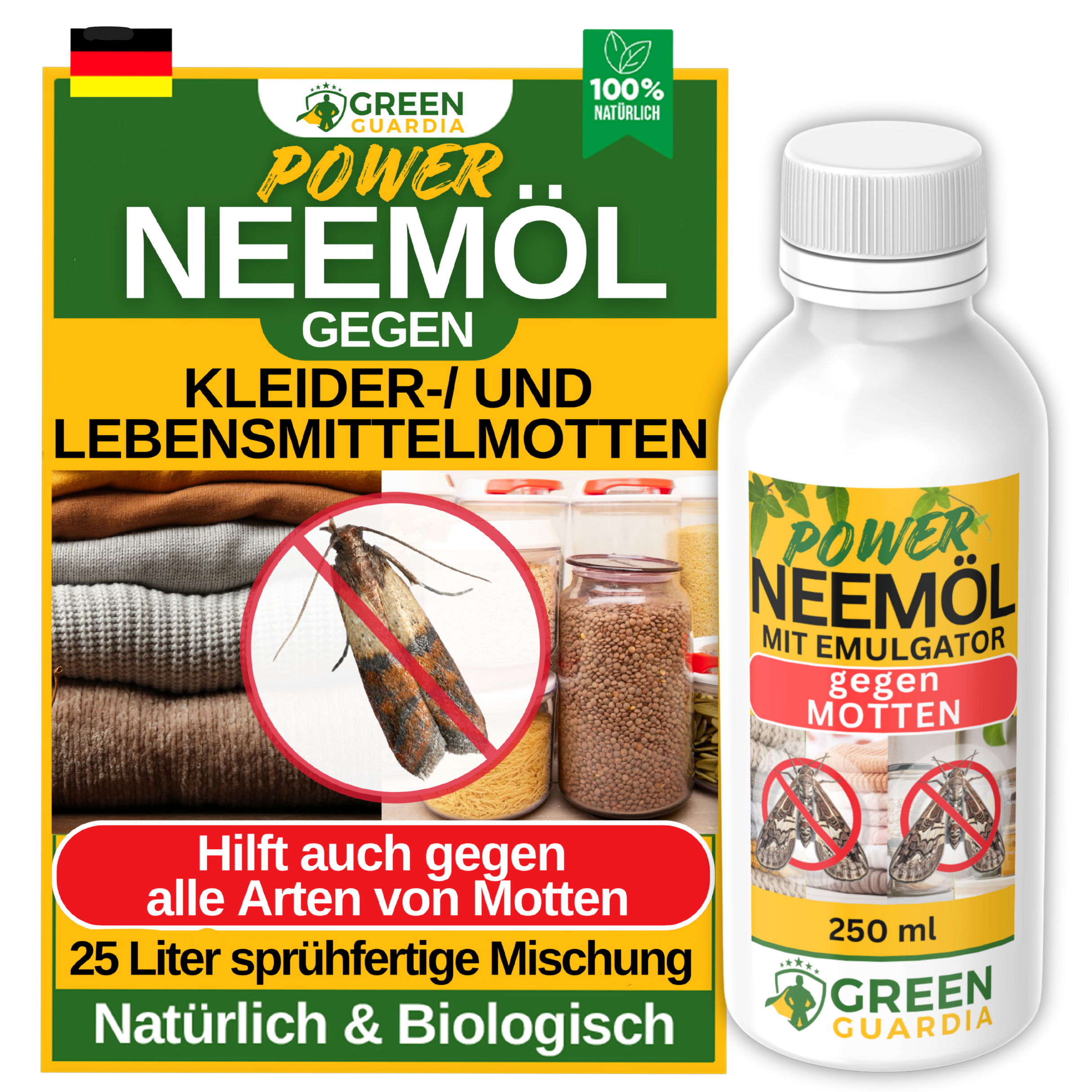 Power Neem oil against food and clothes moths