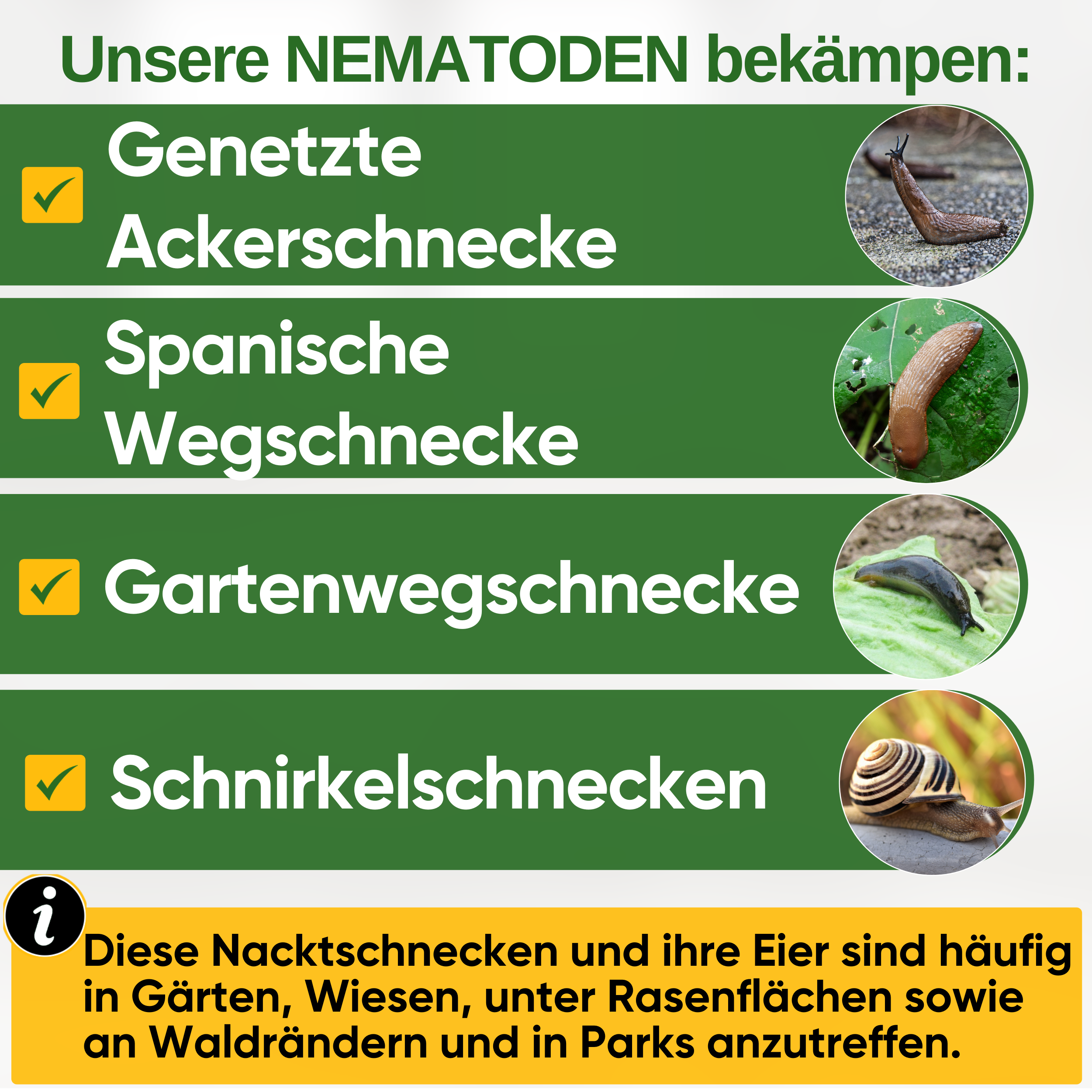 Nematodes against all types of snails