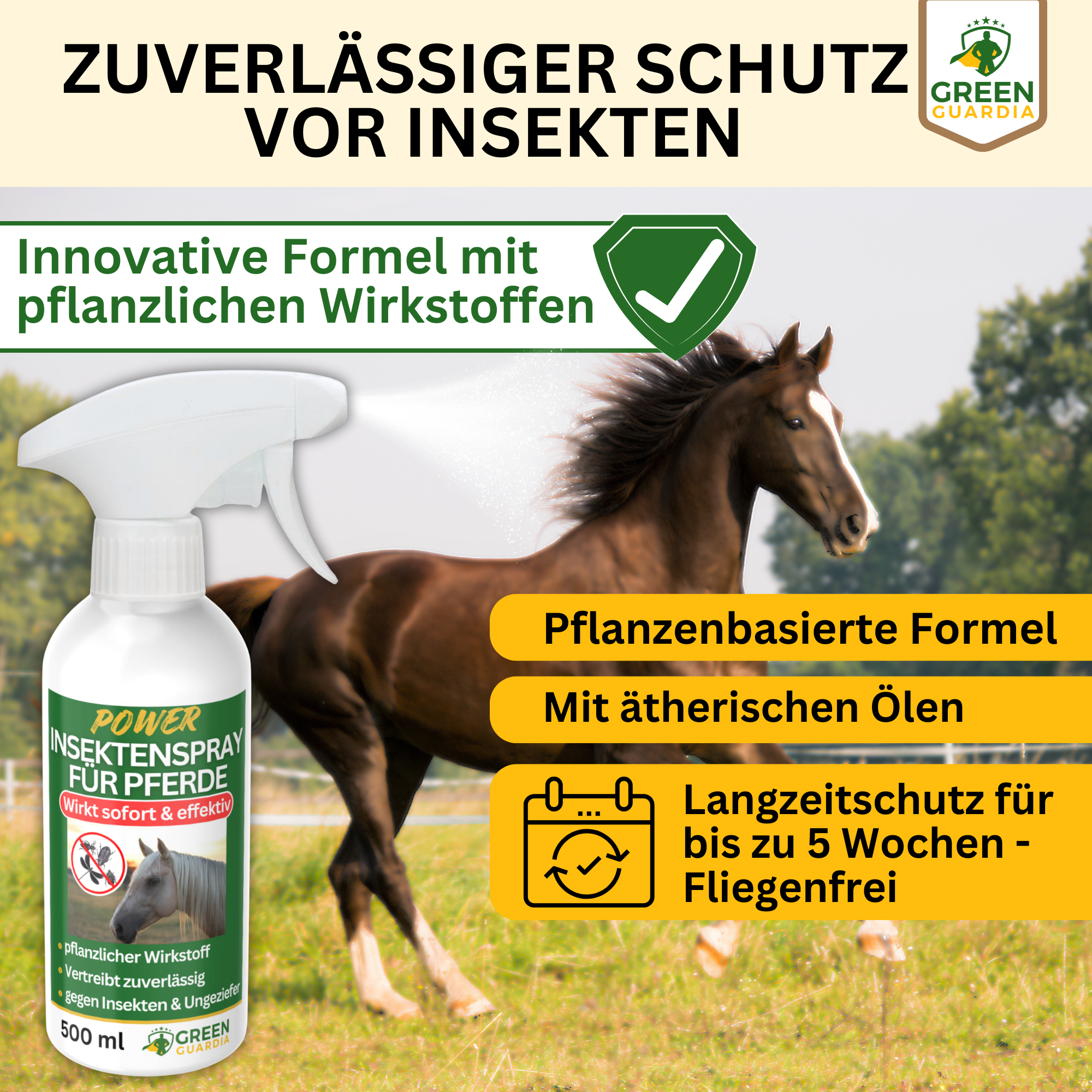 Insect repellent spray power concentrate for horses
