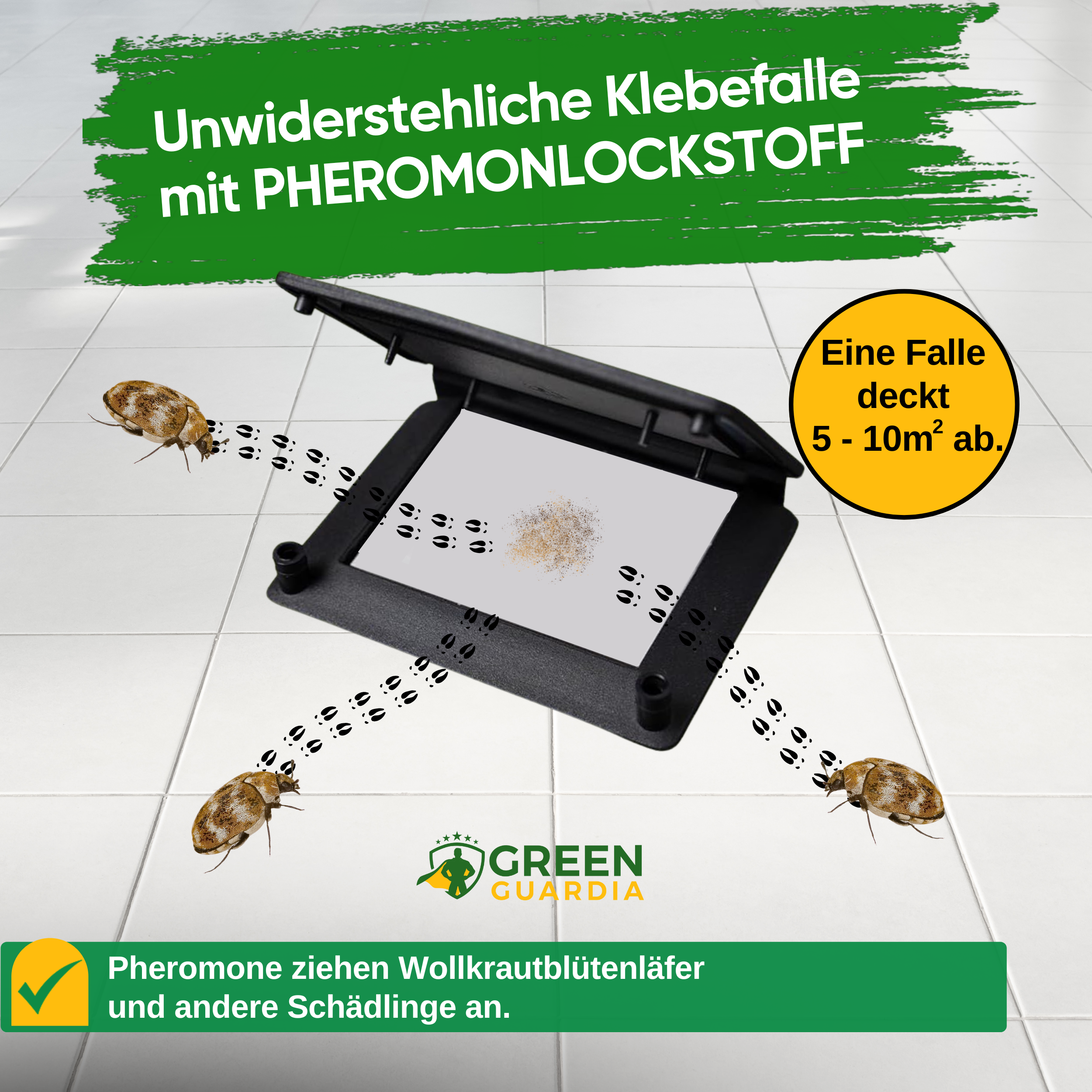 Woolly aphid beetle trap with pheromone attractant