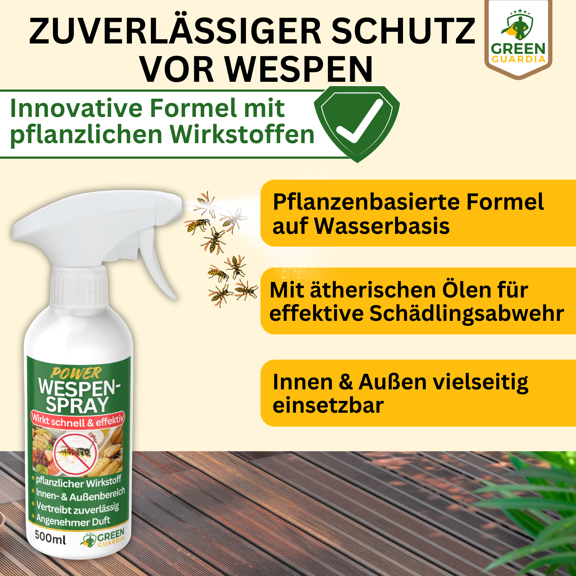 Wasp repellent spray power concentrate