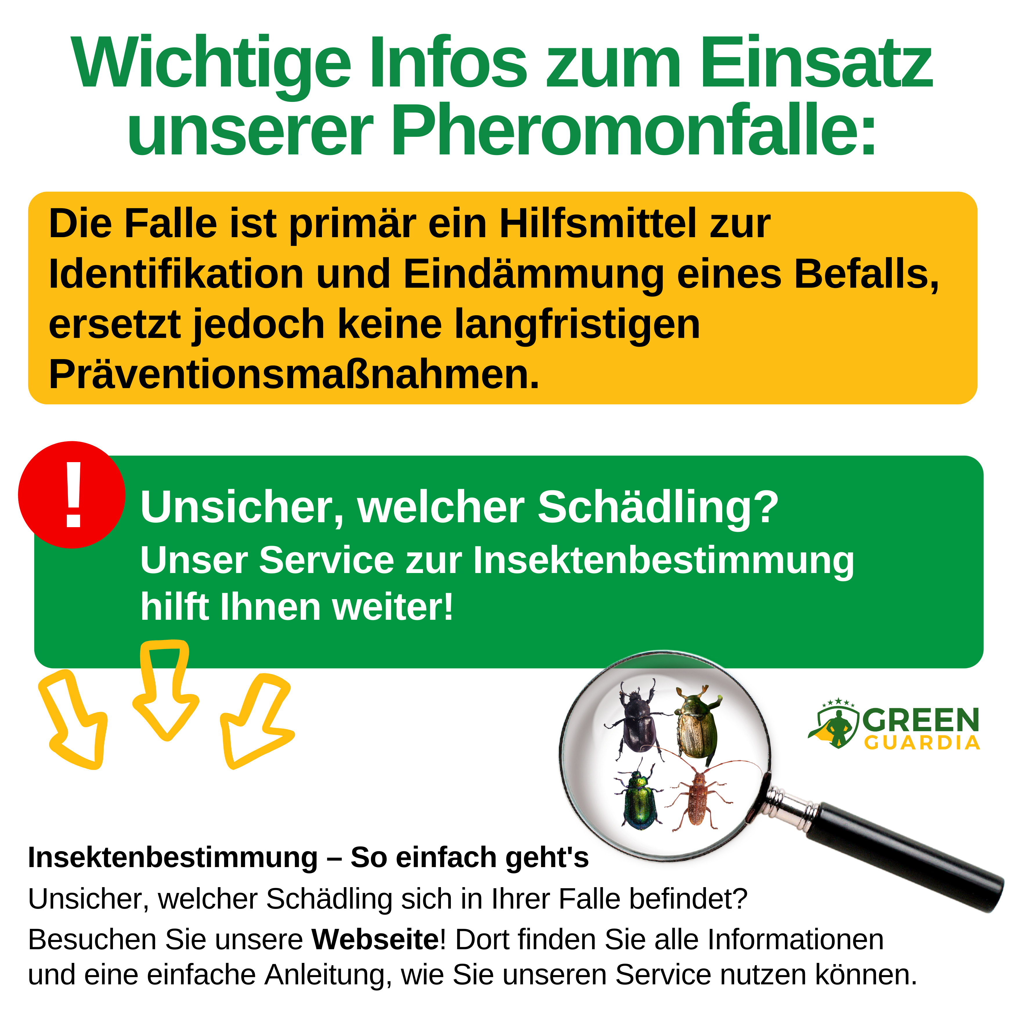 Käfer Falle mit Pheromon-Lockstoff
