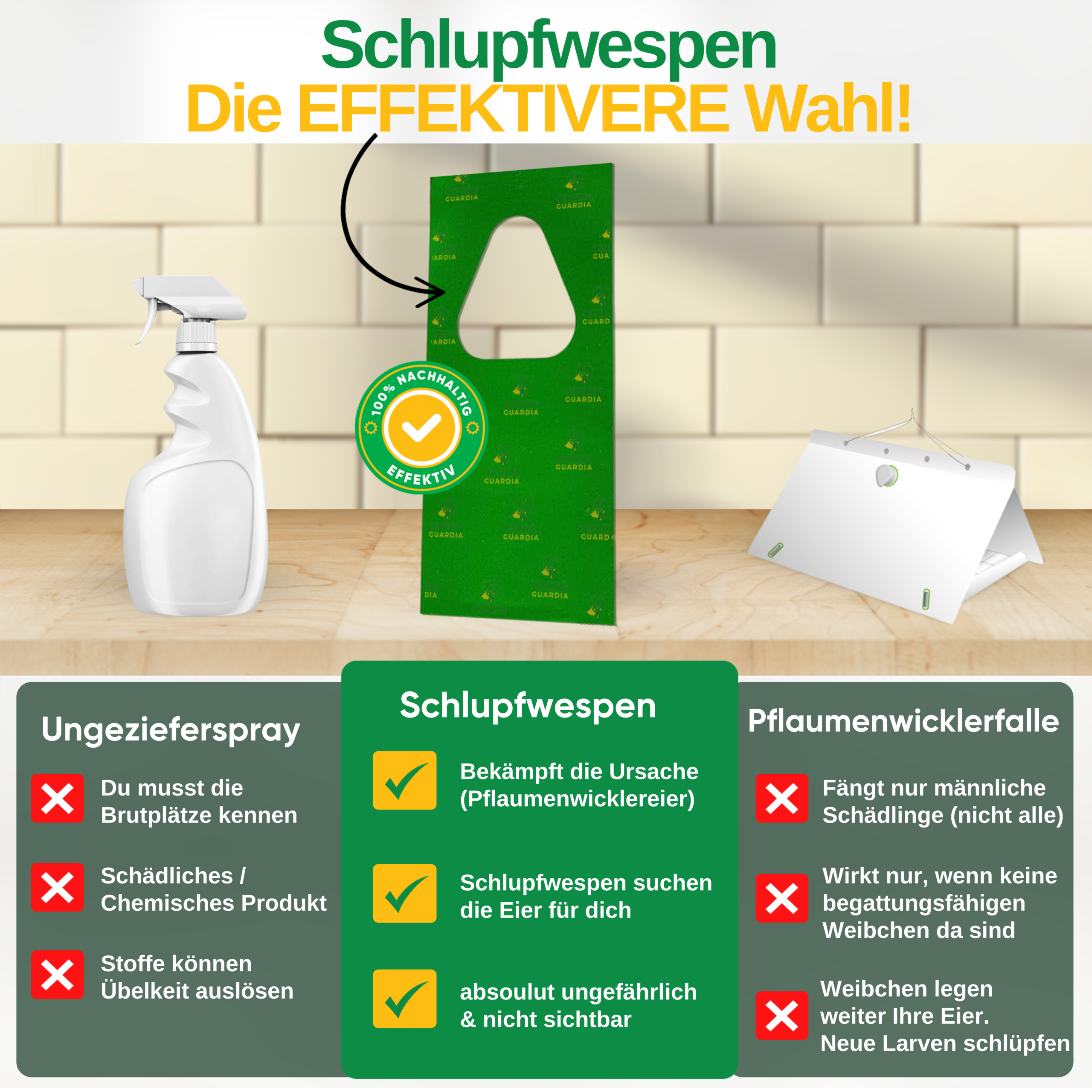Schlupfwespen gegen Pflaumenwickler