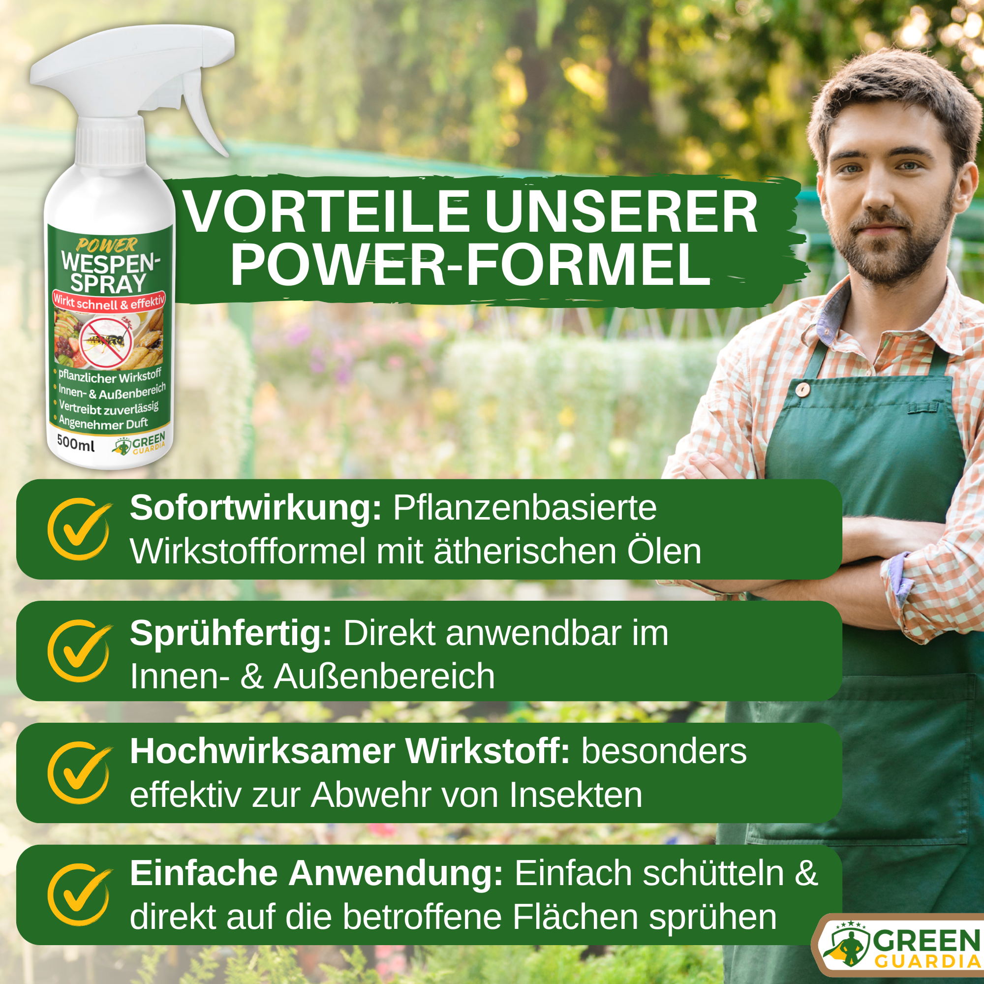 Wasp repellent spray power concentrate