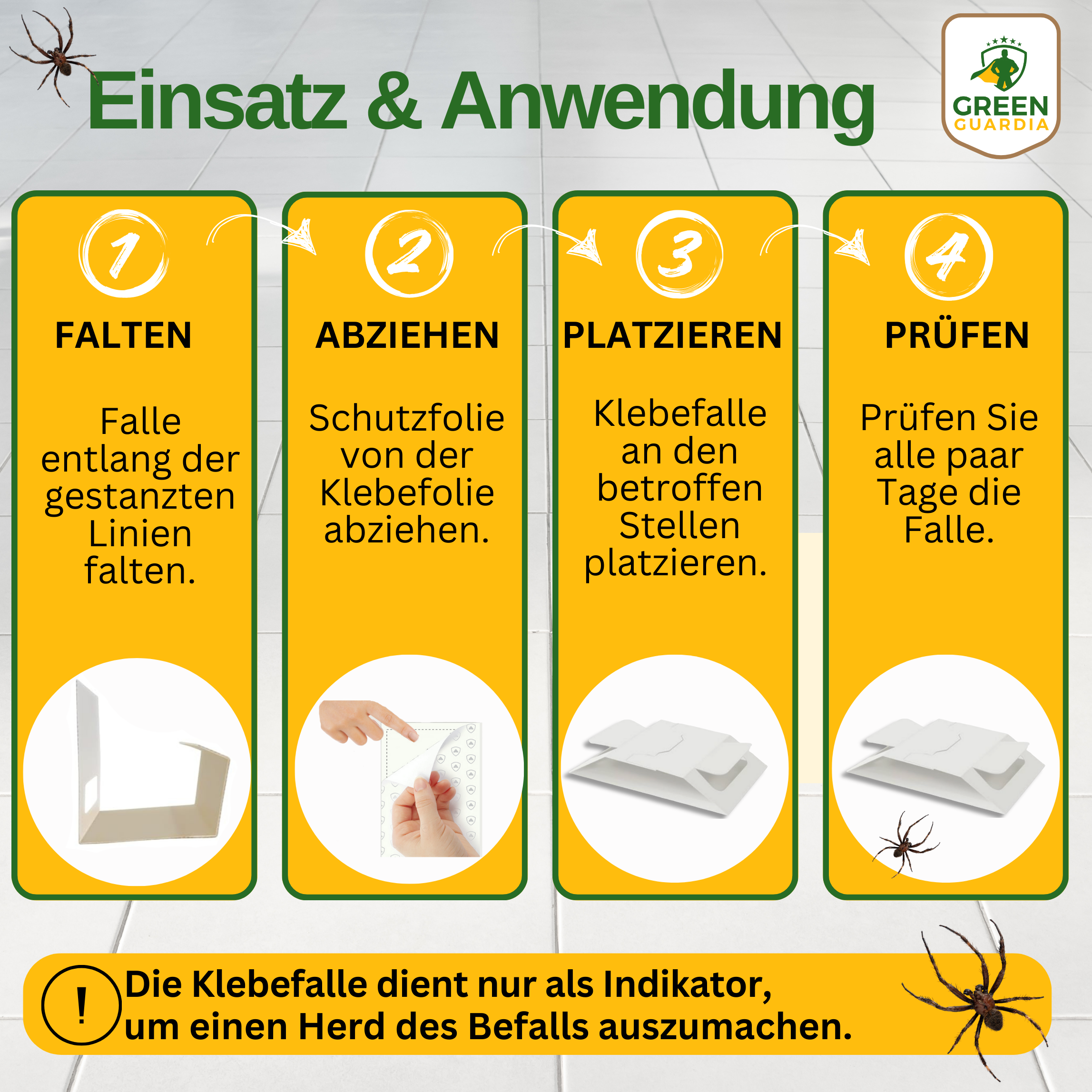 Spinnen Falle mit Spezial-Lockstoff