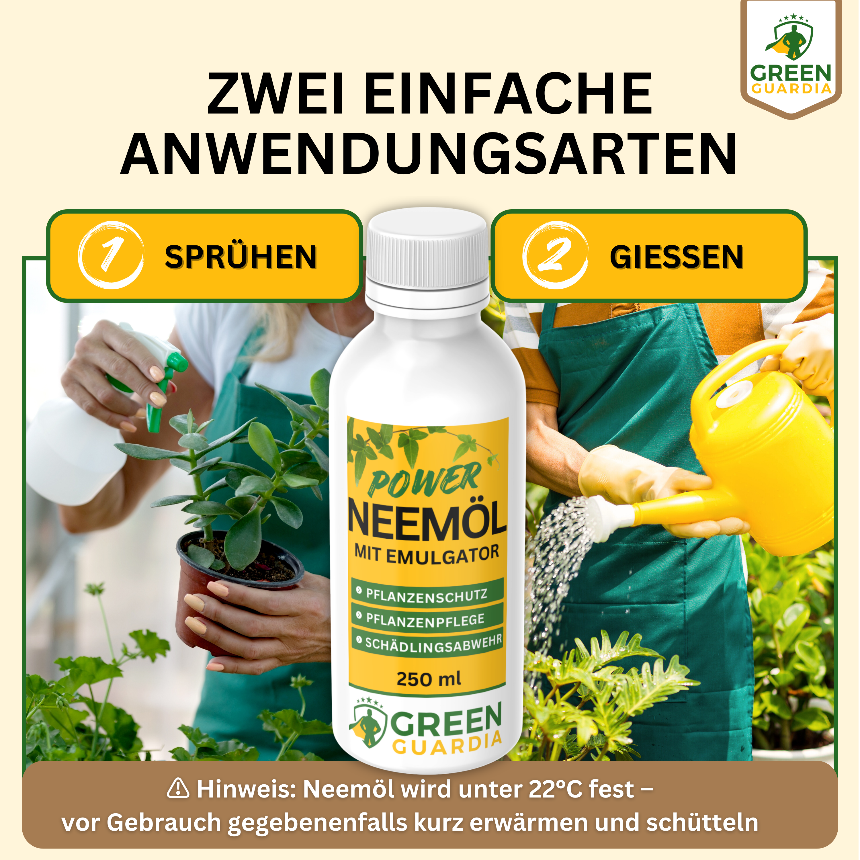 Power Neem Oil with Emulsifier for Houseplants & Garden