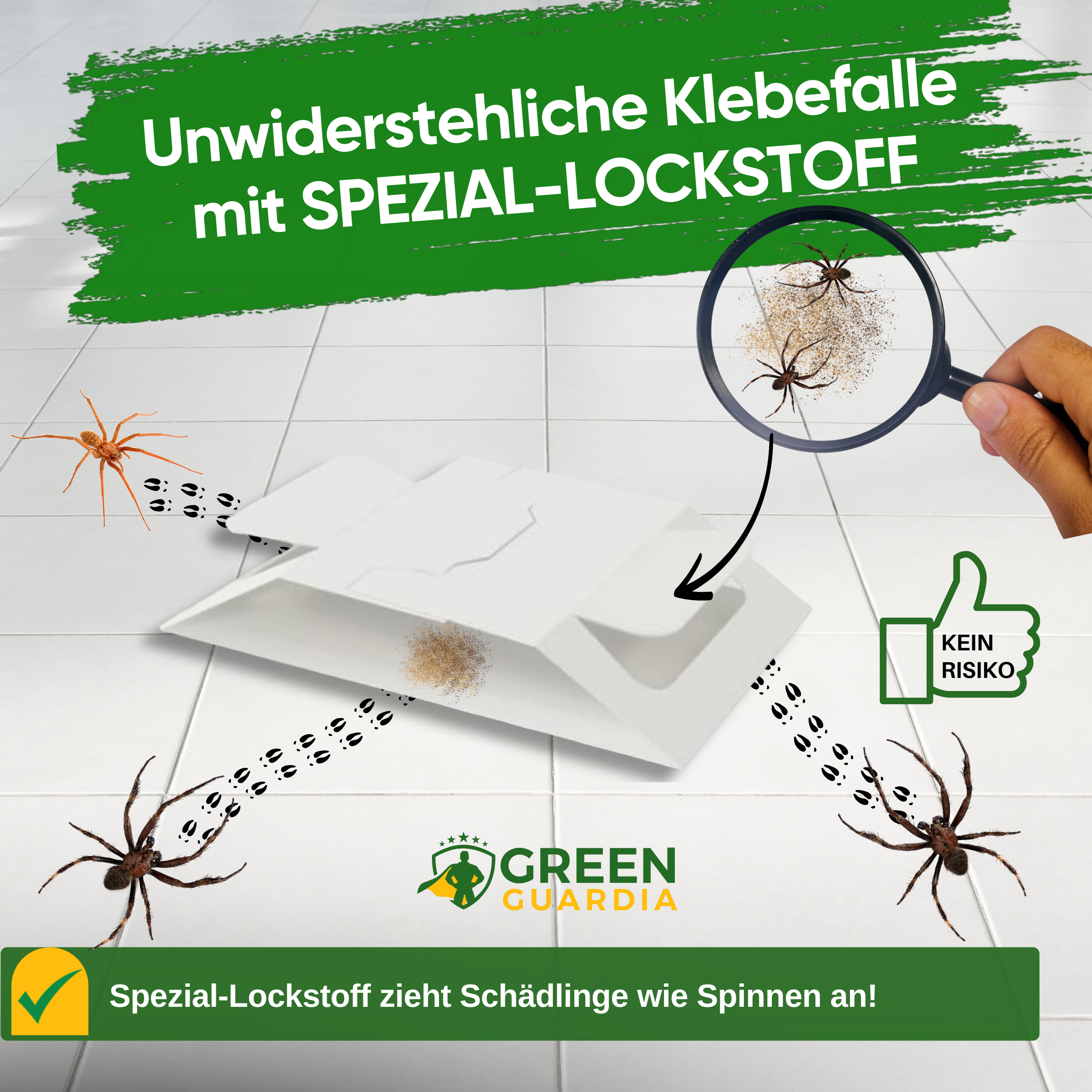 Spinnen Falle mit Spezial-Lockstoff