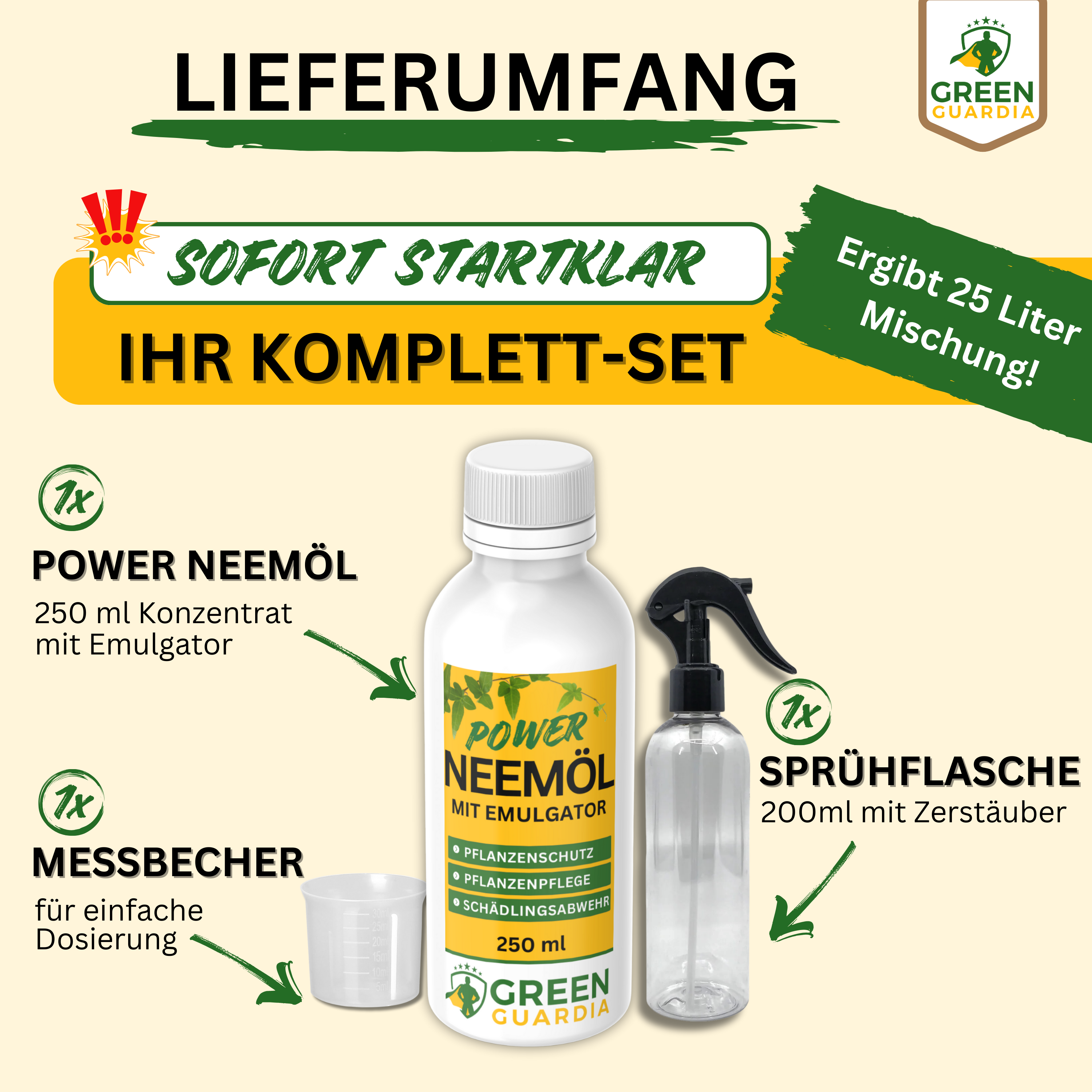 Power Neem Oil with Emulsifier for Houseplants & Garden
