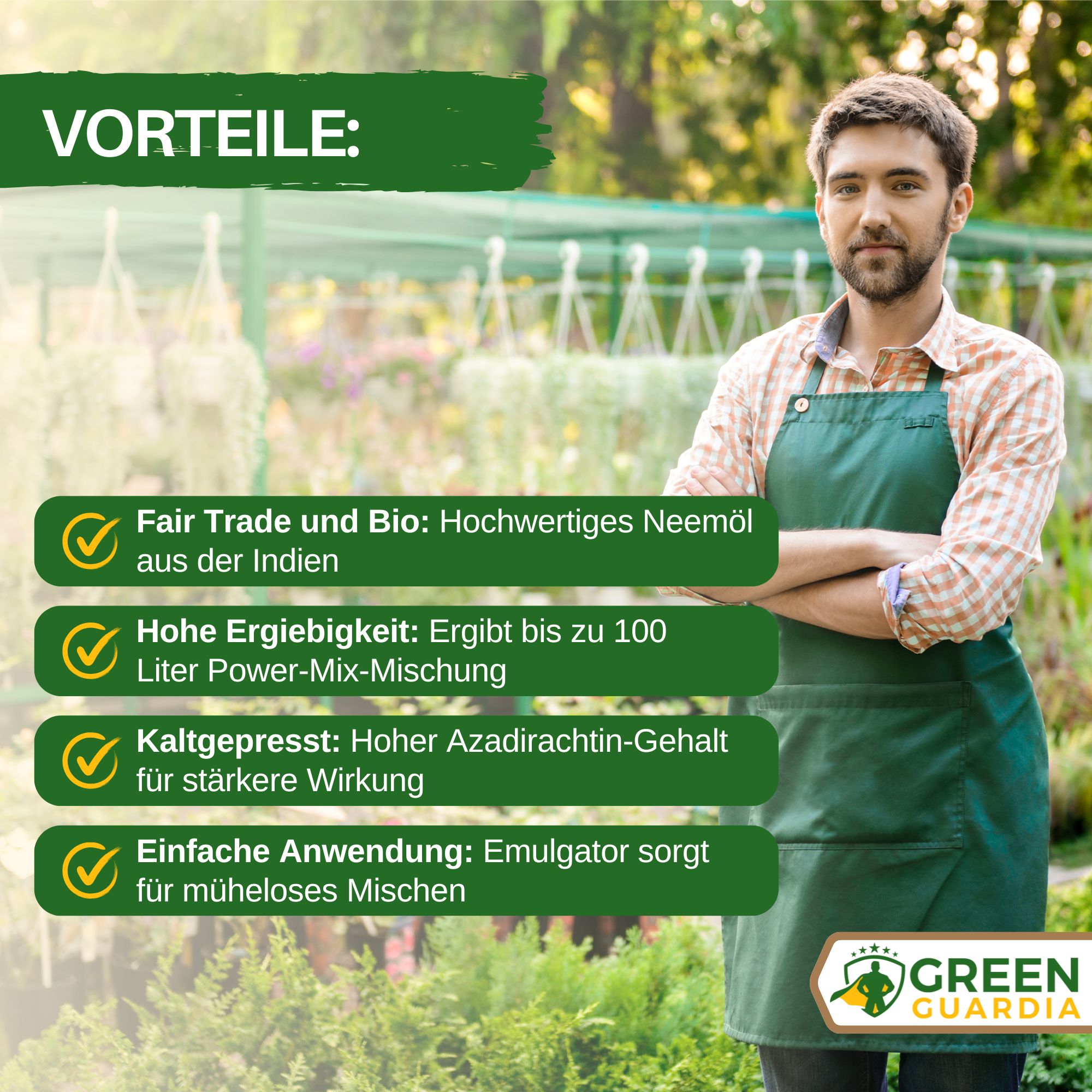 Power Neem Oil with Emulsifier for Houseplants & Garden