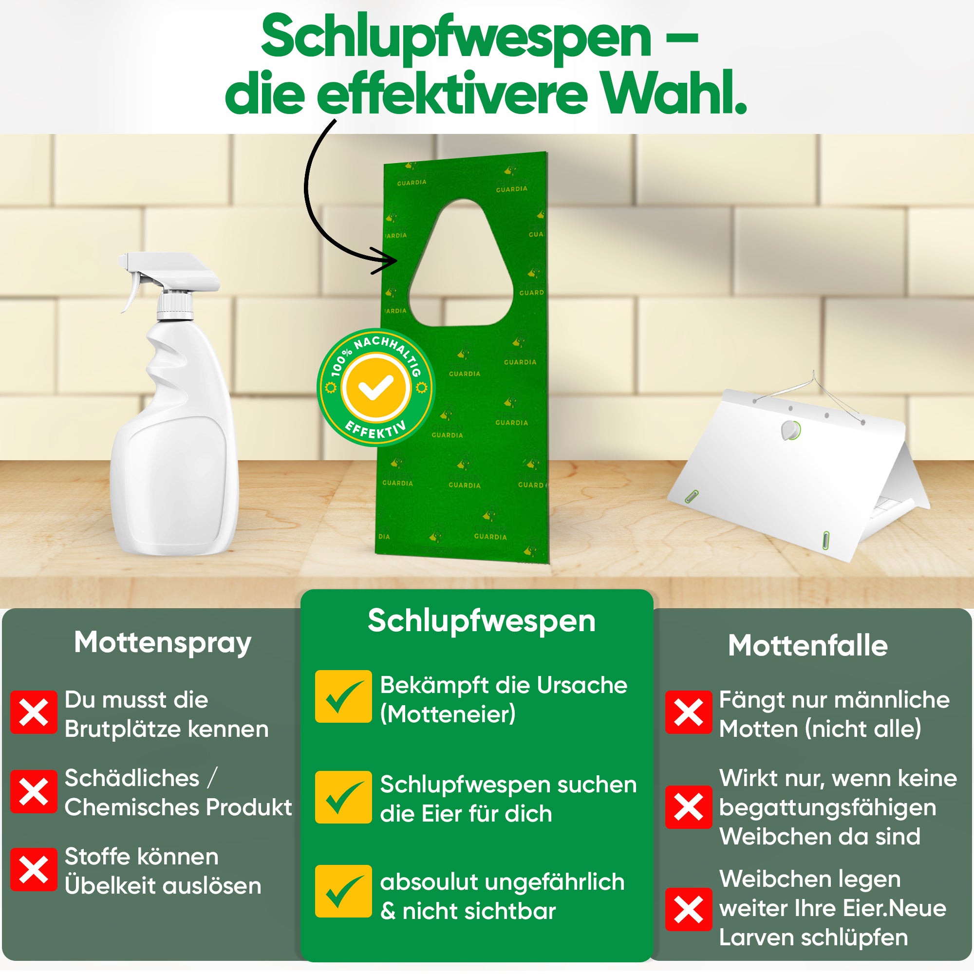 Schlupfwespen gegen Kleidermotten