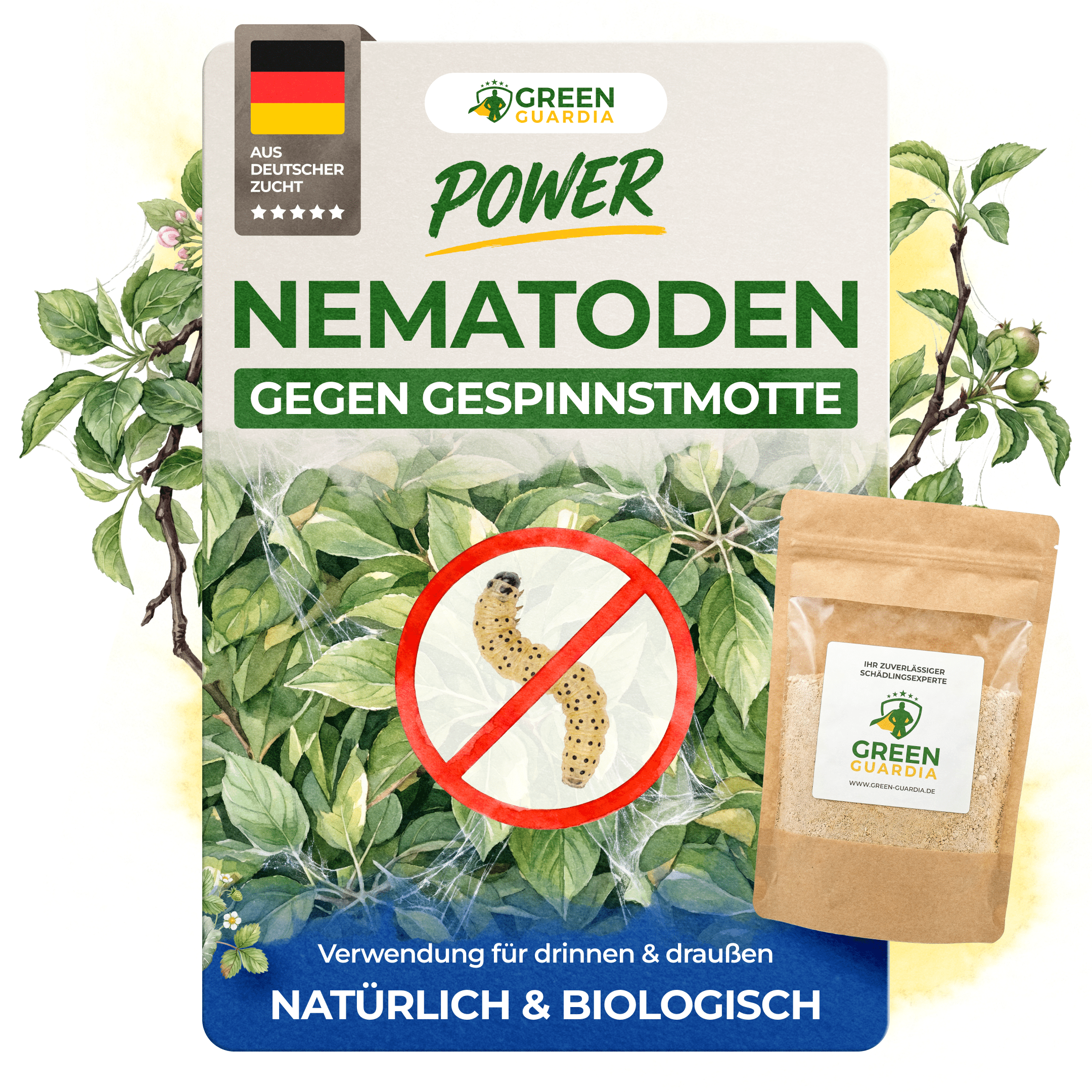 Nematoden gegen Gespinstmotte - Green Guardia - Ihr Experte für Schädlinge und Pflanzen