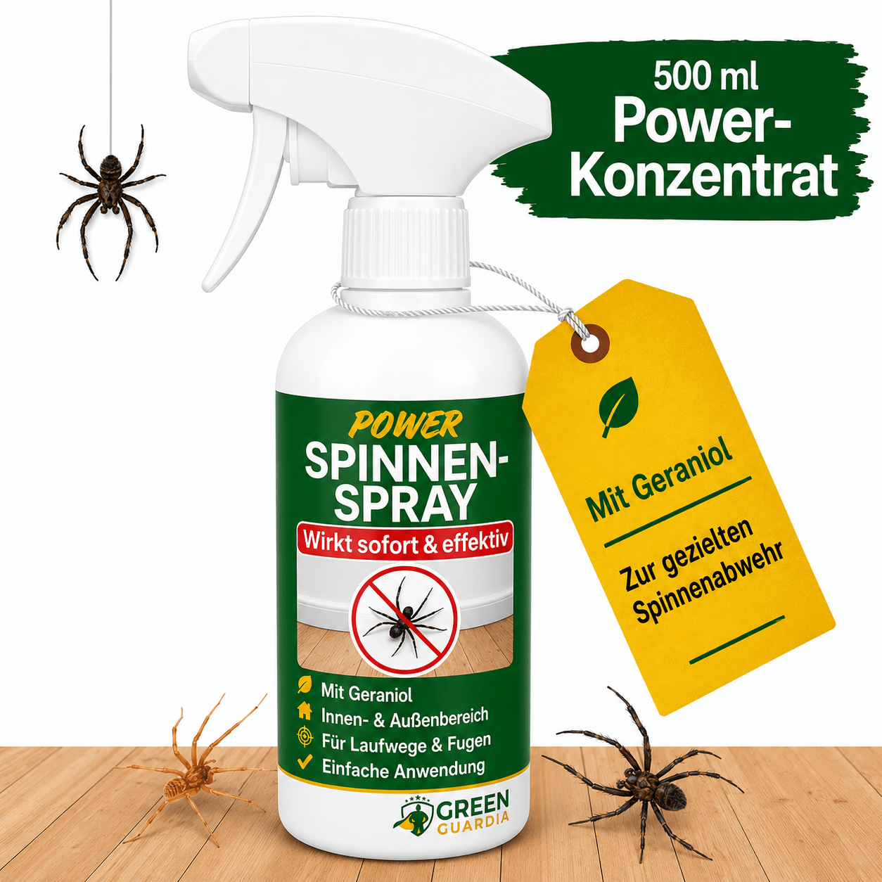 Spinnen Abwehrspray Power-Konzentrat - Green Guardia - Ihr Experte für Schädlinge und Pflanzen