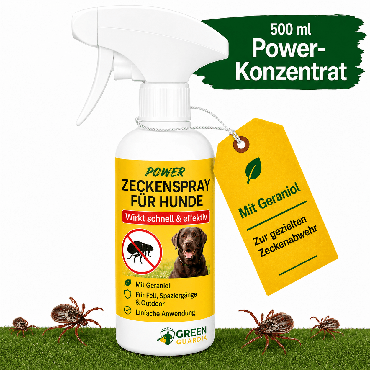 Zecken Abwehrspray Power-Konzentrat für Hunde - Green Guardia - Ihr Experte für Schädlinge und Pflanzen