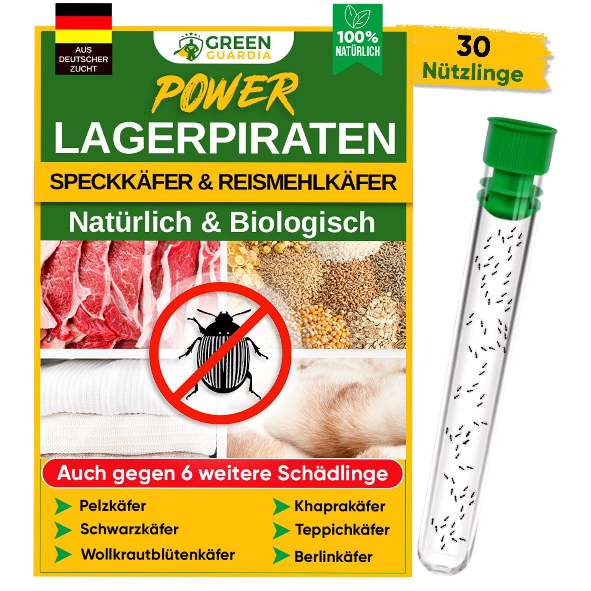 Lagerpiraten gegen Speckkäfer, Reismehl-/, Pelz-/ & Teppichkäfer