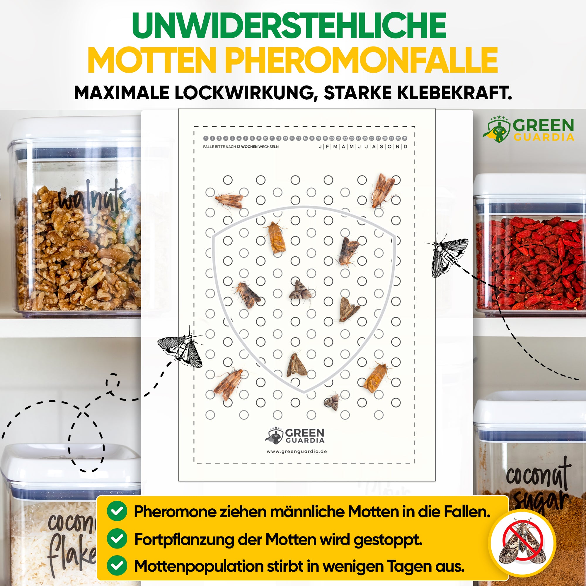 Lebensmittelmotten-Falle (10 Stück Vorteilspack)