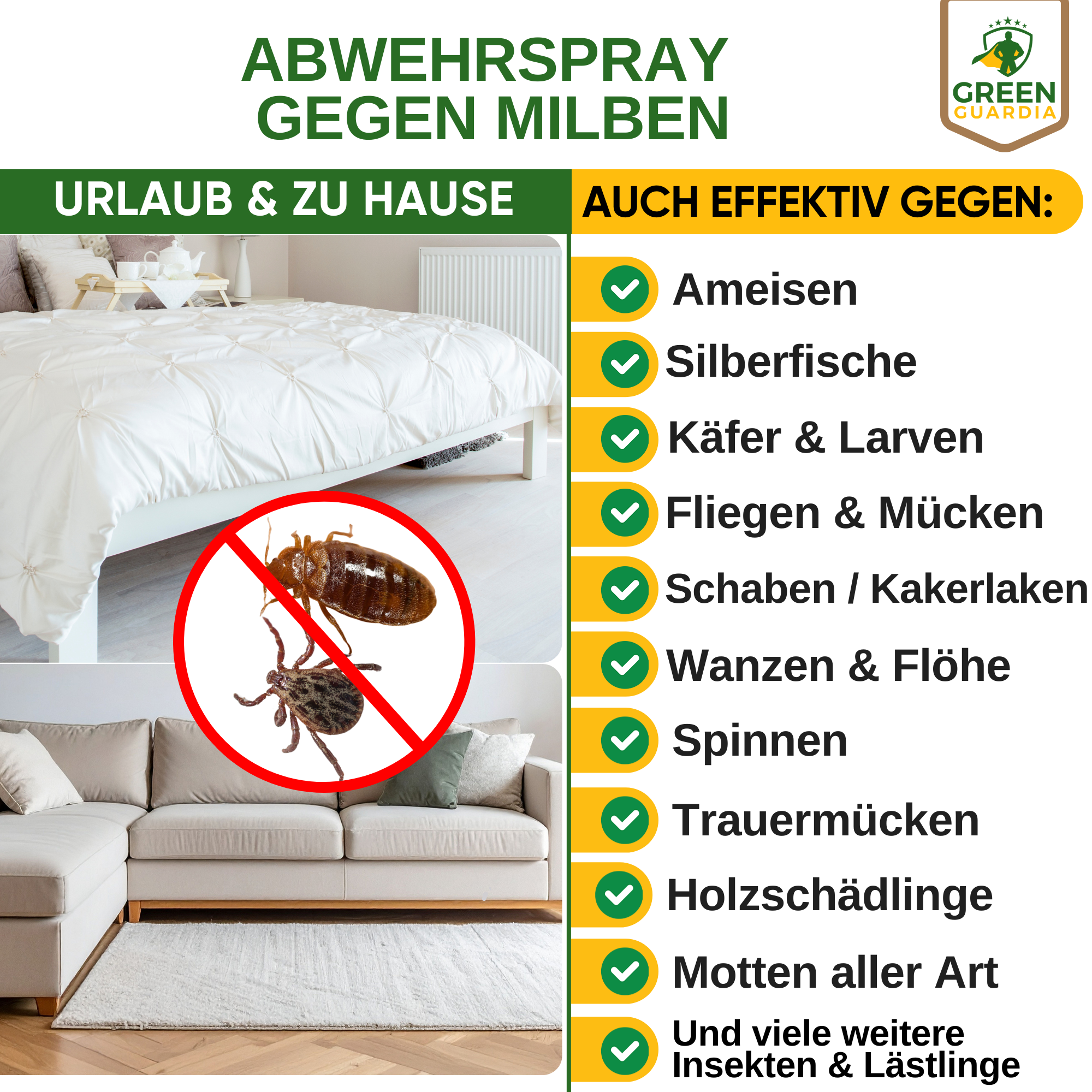 Mite repellent spray power concentrate