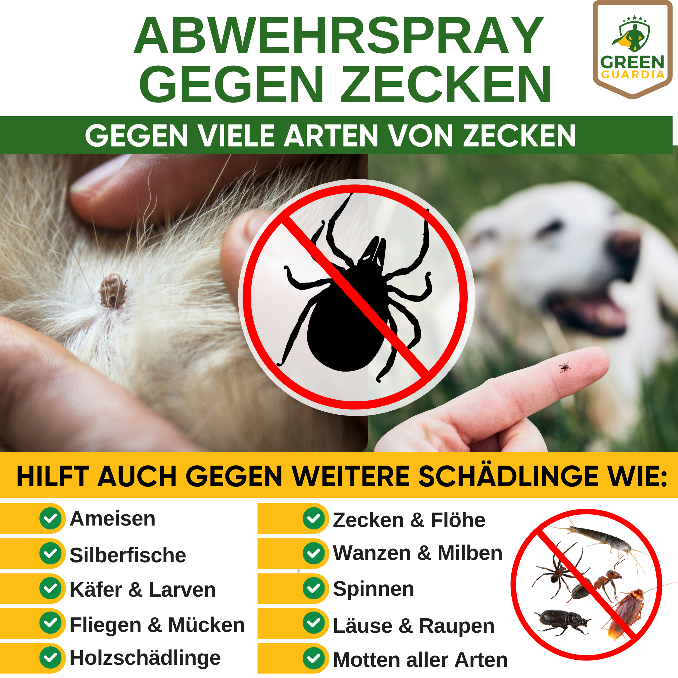 Tick repellent spray power concentrate for dogs 