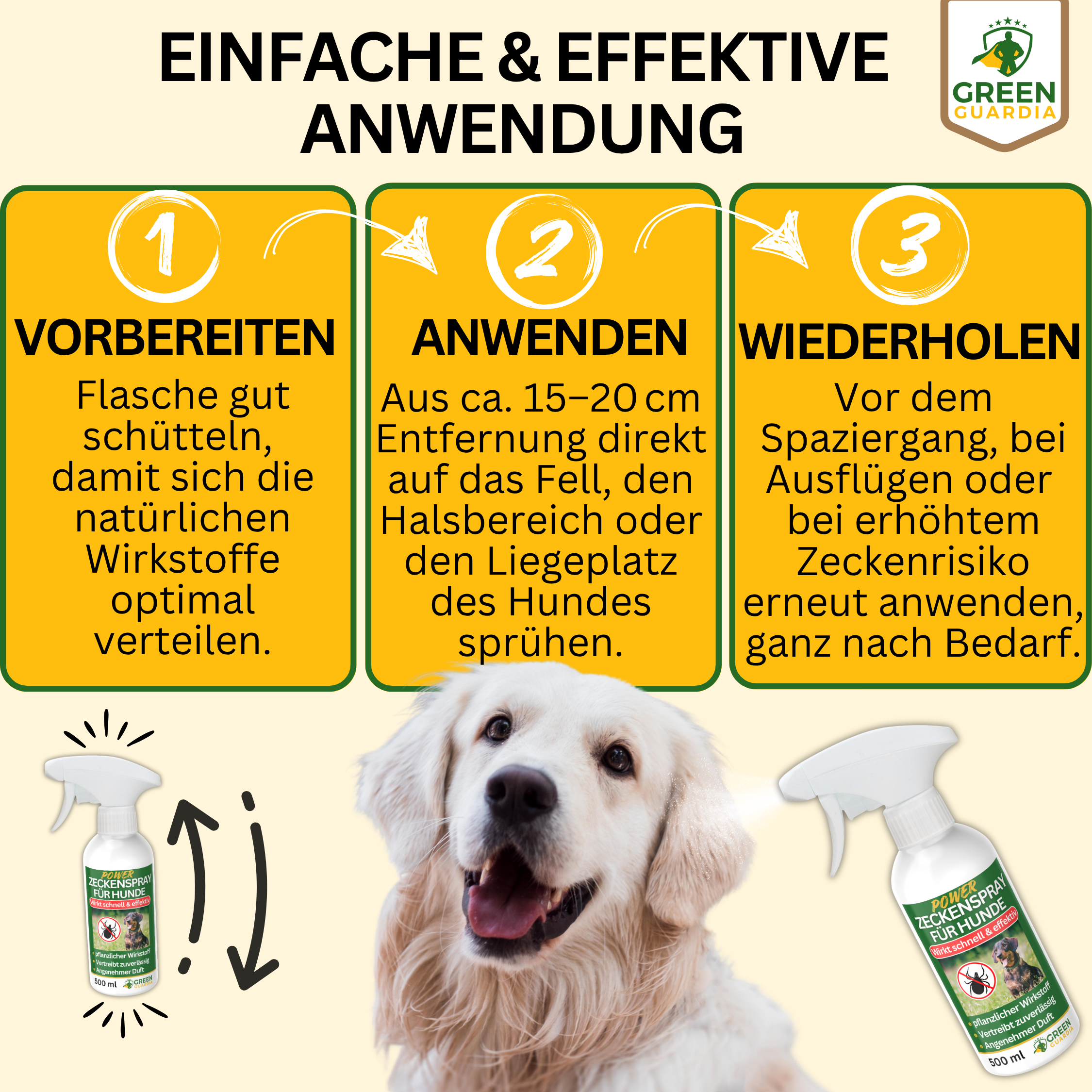 Zecken Abwehrspray Power-Konzentrat für Hunde