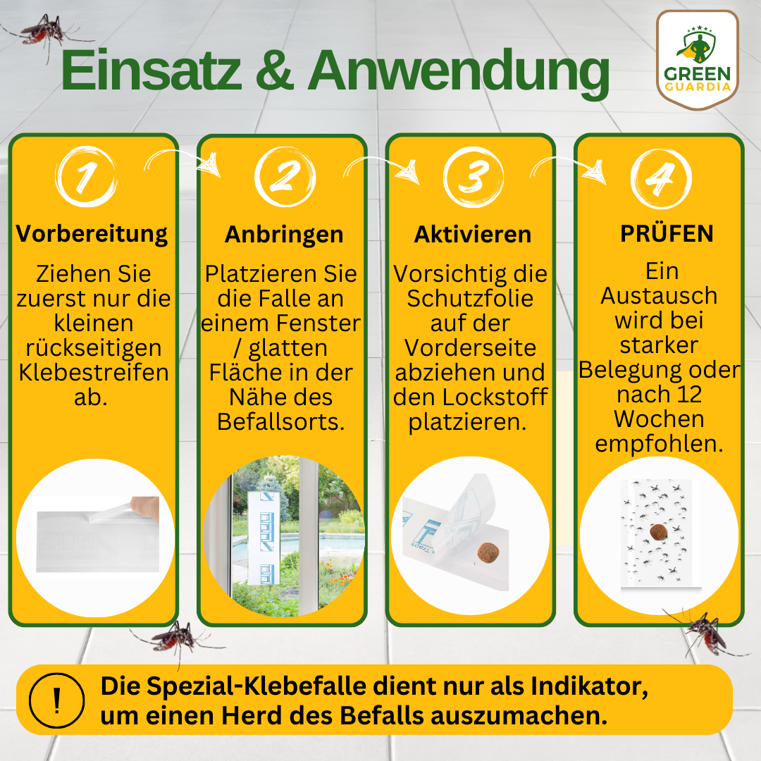 Mücken Fenster-Falle mit Spezial-Lockstoff