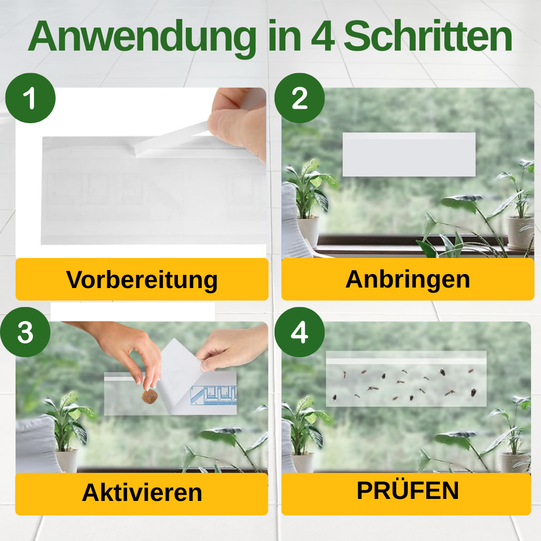 Mücken Fenster-Falle mit Spezial-Lockstoff