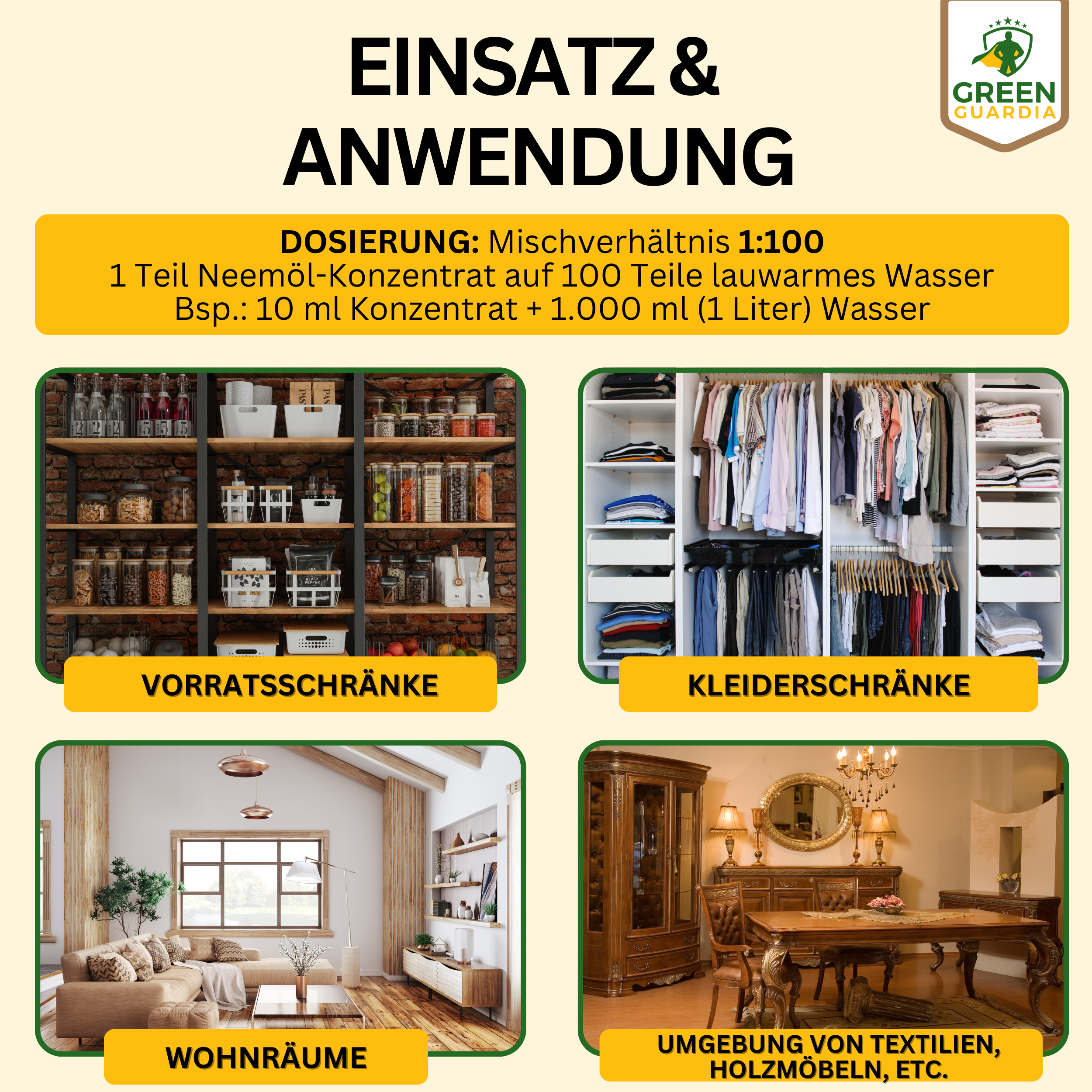 Power Neemöl gegen Lebens- & Kleidermotten