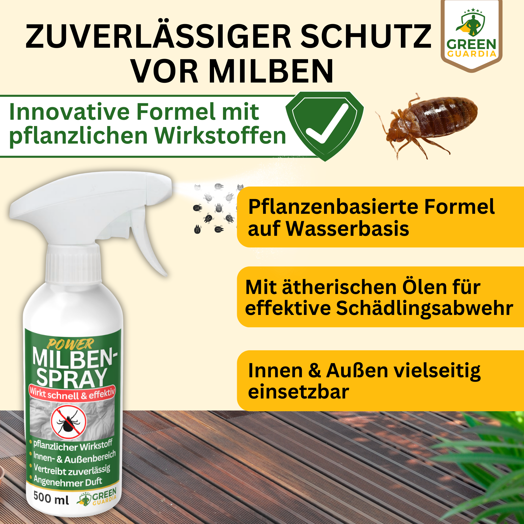 Mite repellent spray power concentrate