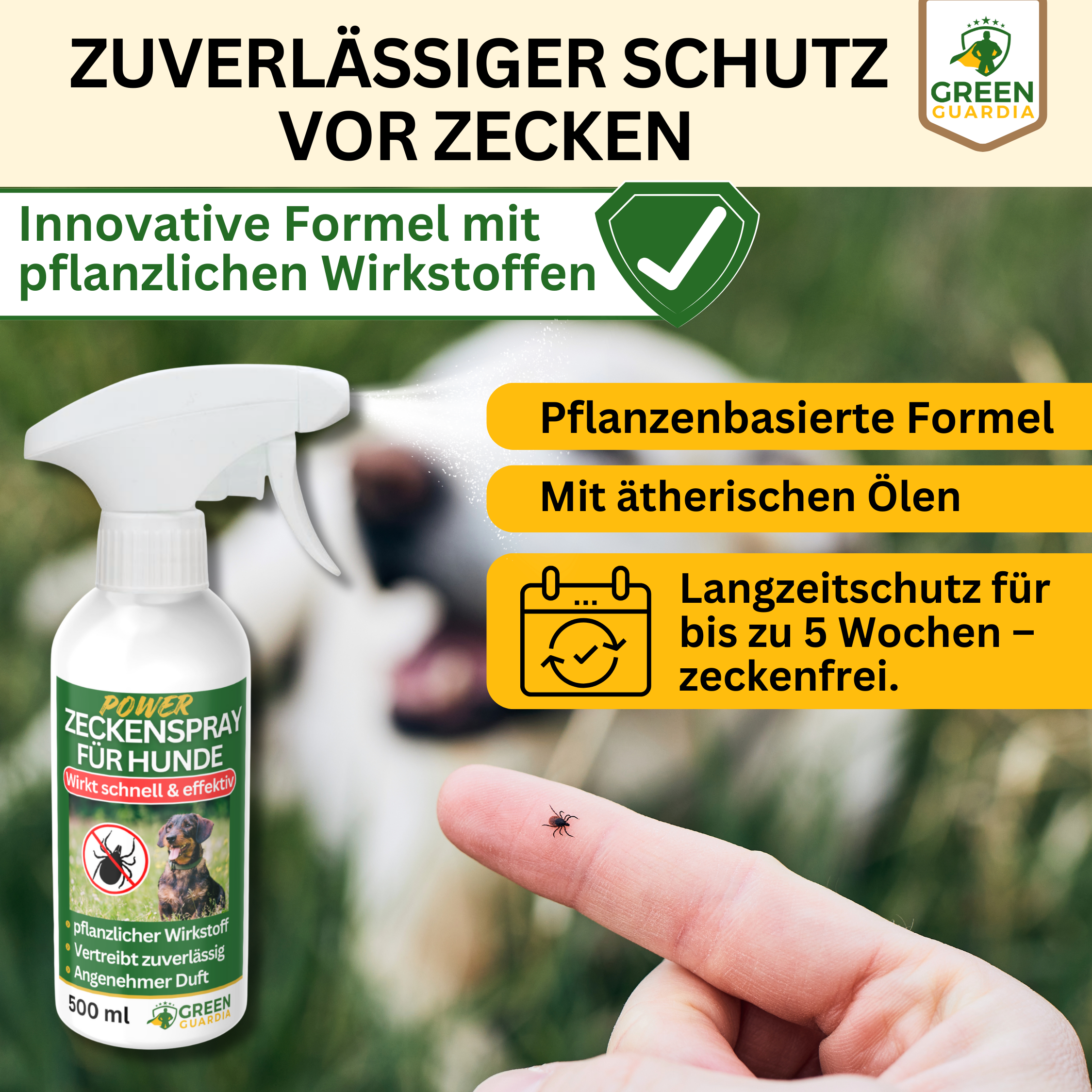 Tick repellent spray power concentrate for dogs 