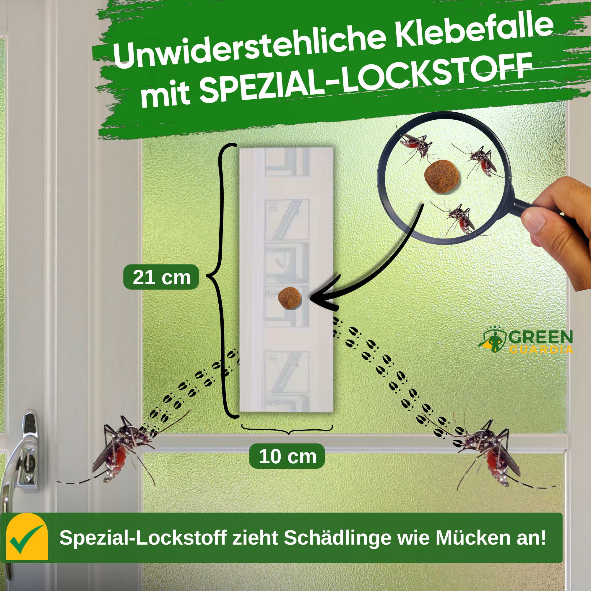 Mücken Fenster-Falle mit Spezial-Lockstoff