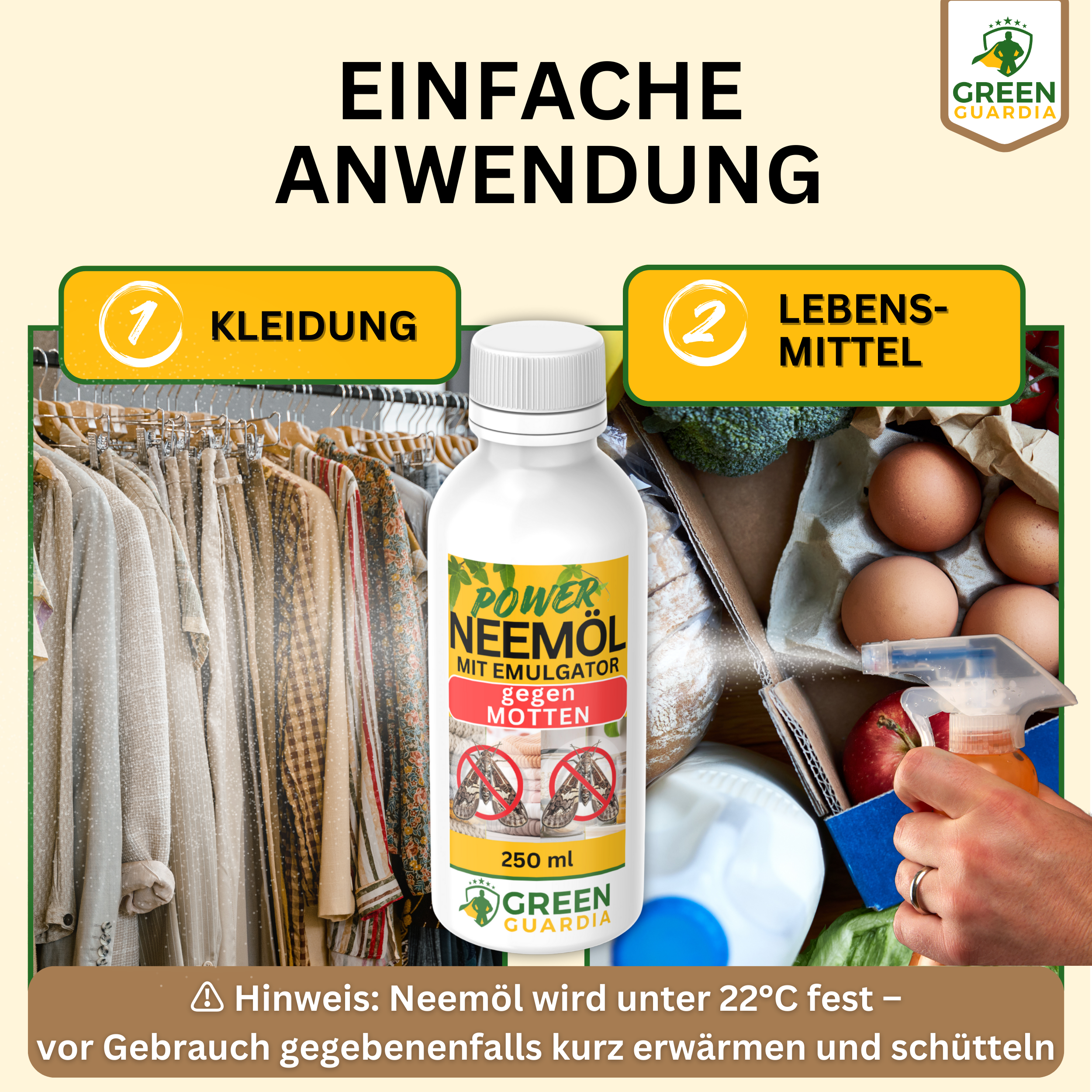 Power Neem oil against food and clothes moths 