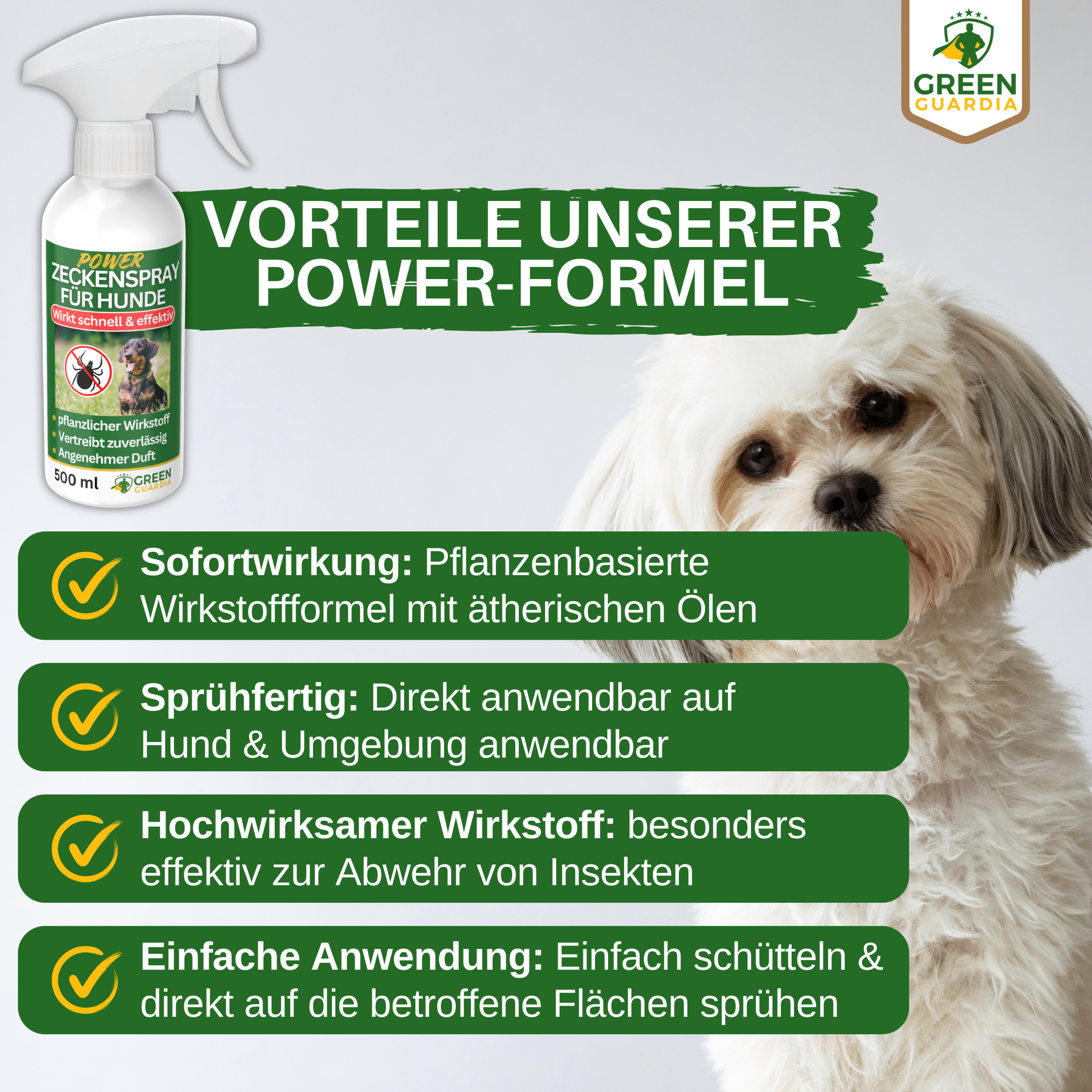 Tick repellent spray power concentrate for dogs 