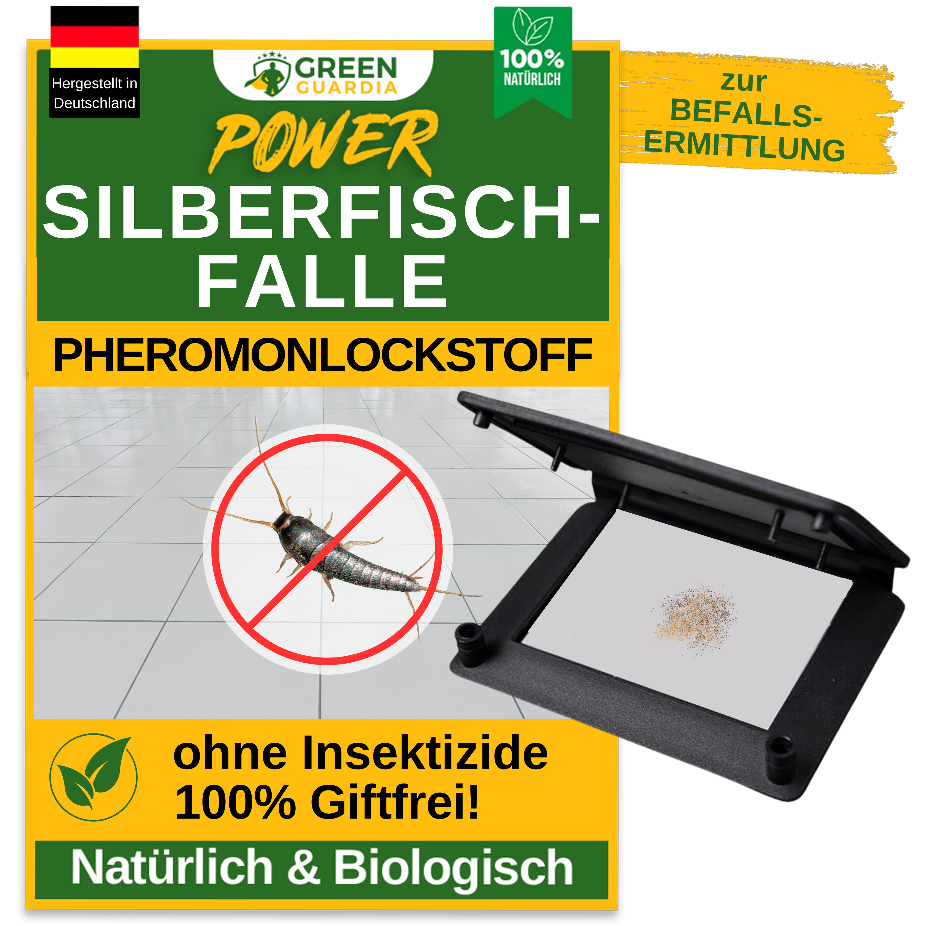 Silberfisch Falle mit Pheromon-Lockstoff