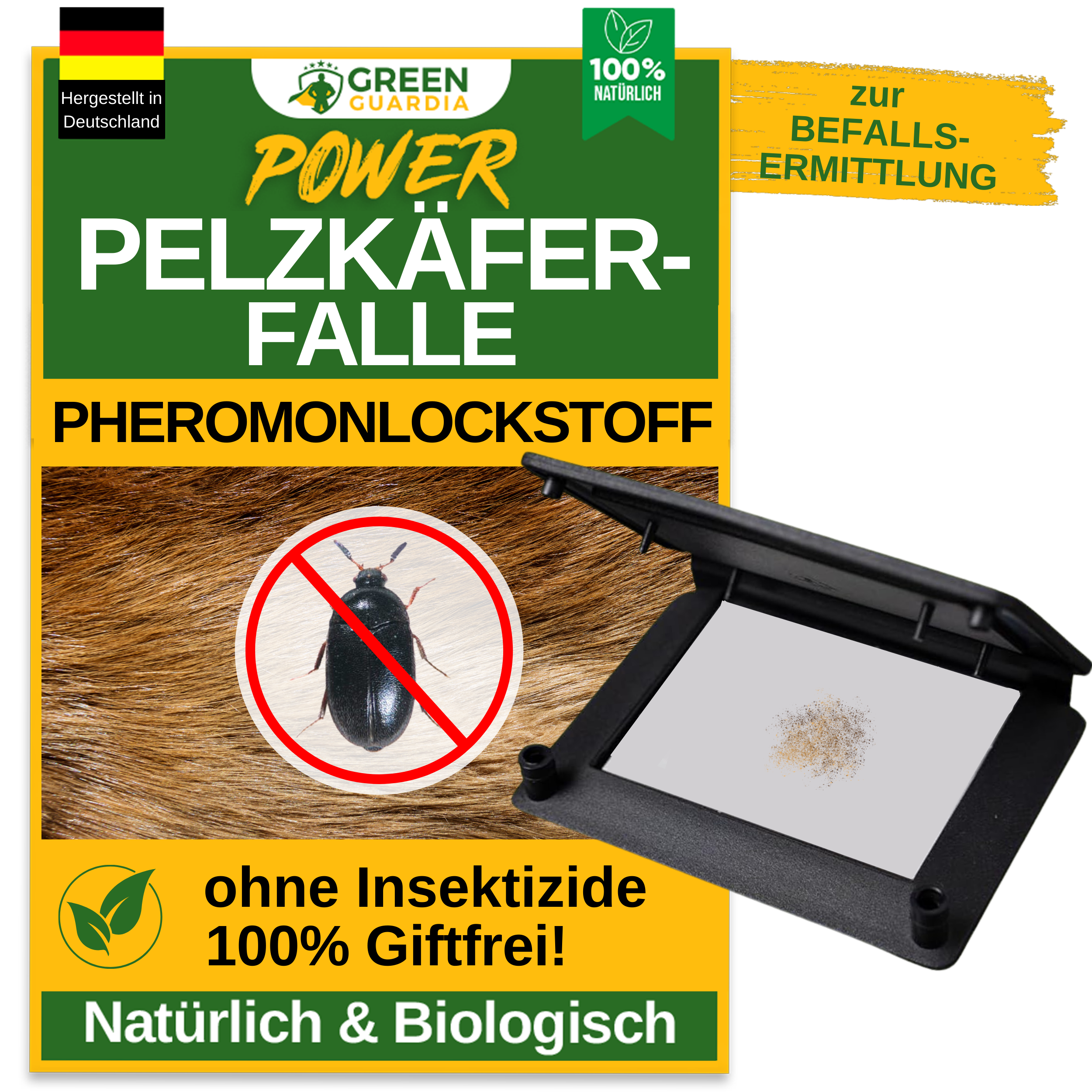 Pelzkäfer Falle mit Pheromon-Lockstoff
