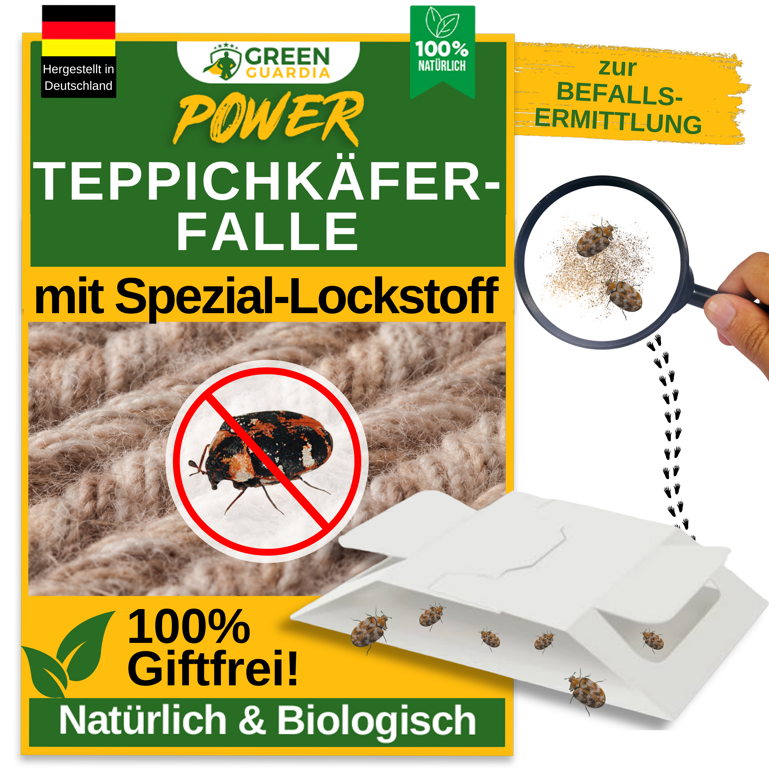 Teppichkäfer Falle mit Spezial-Lockstoff