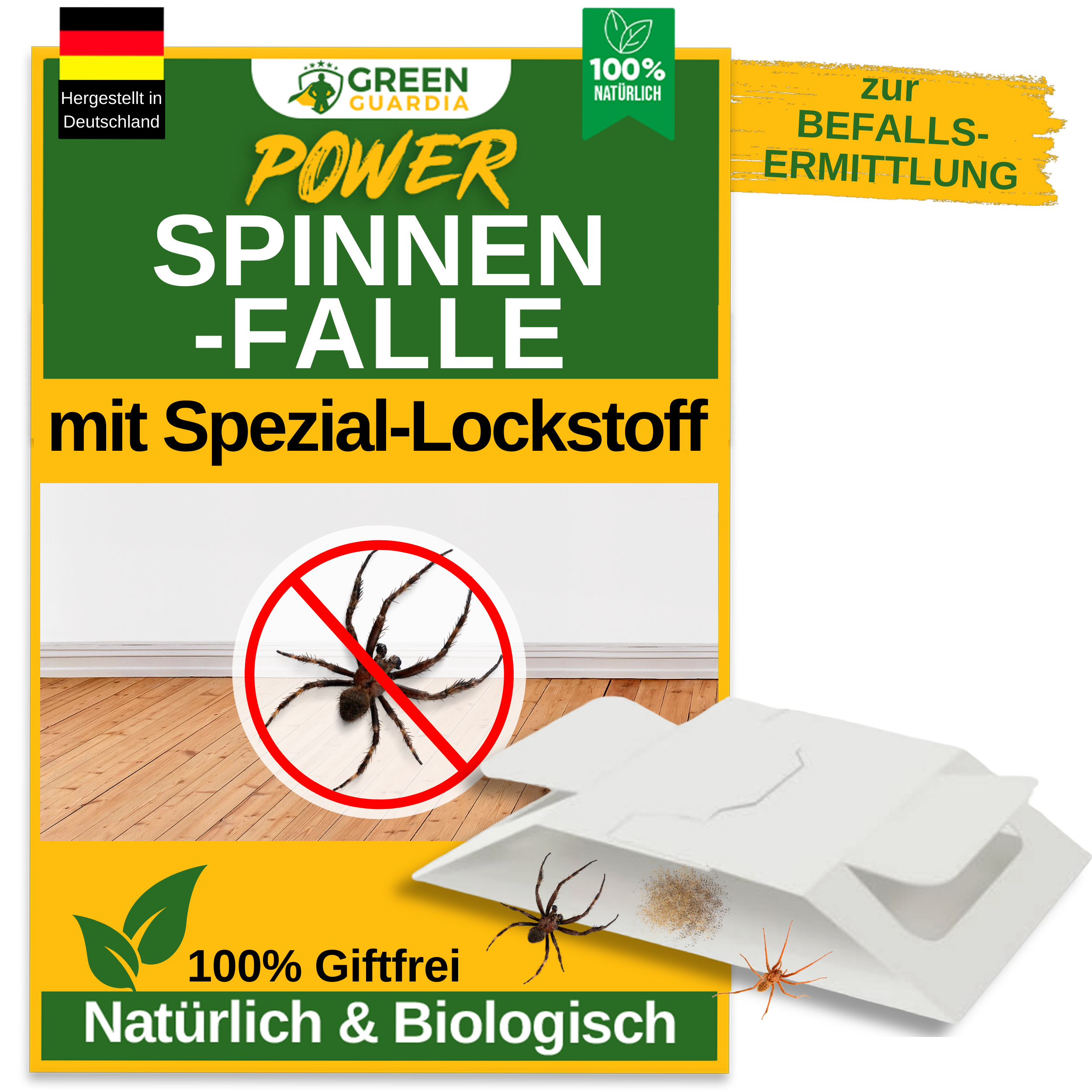 Spinnen Falle mit Spezial-Lockstoff