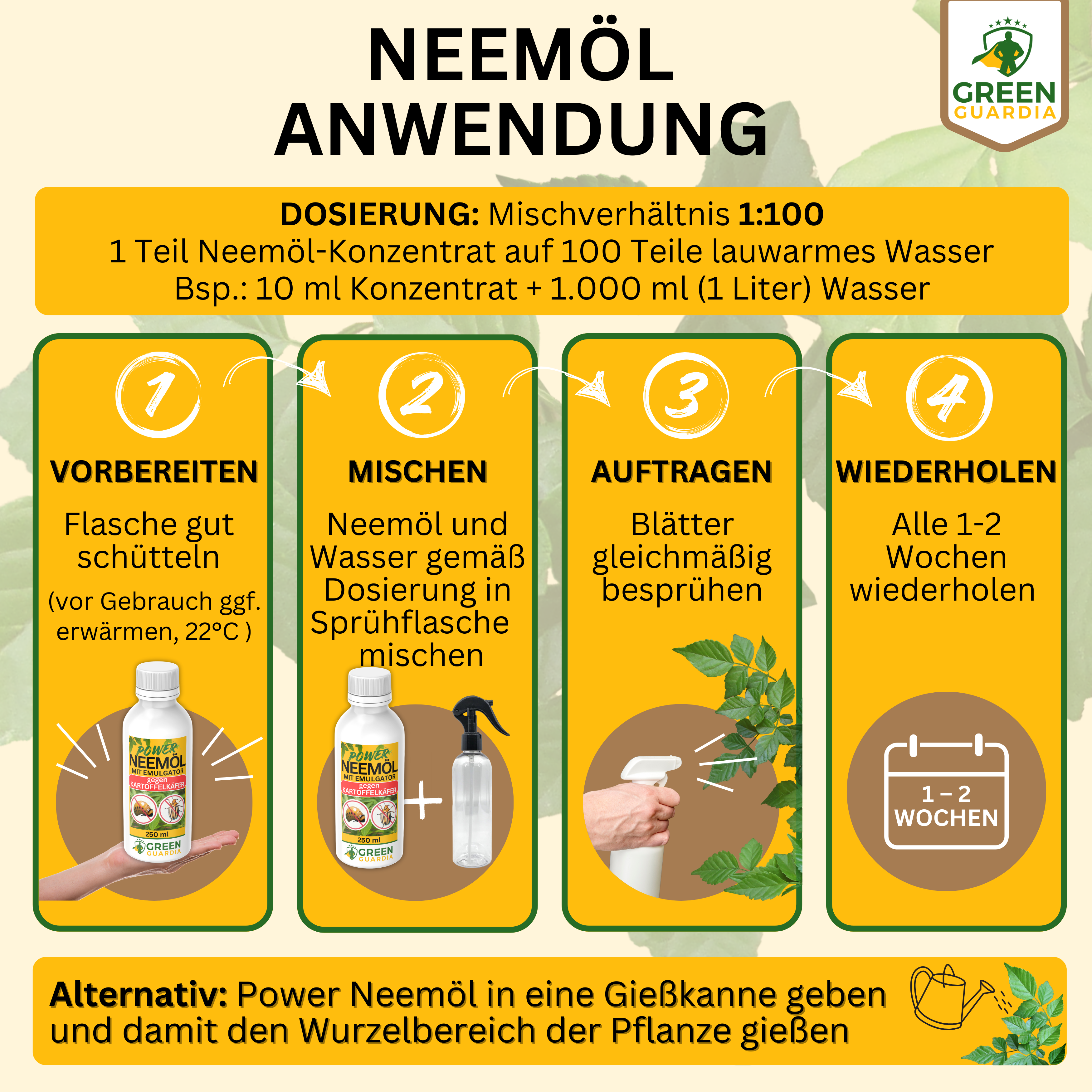 Power Neem oil against Colorado potato beetles 