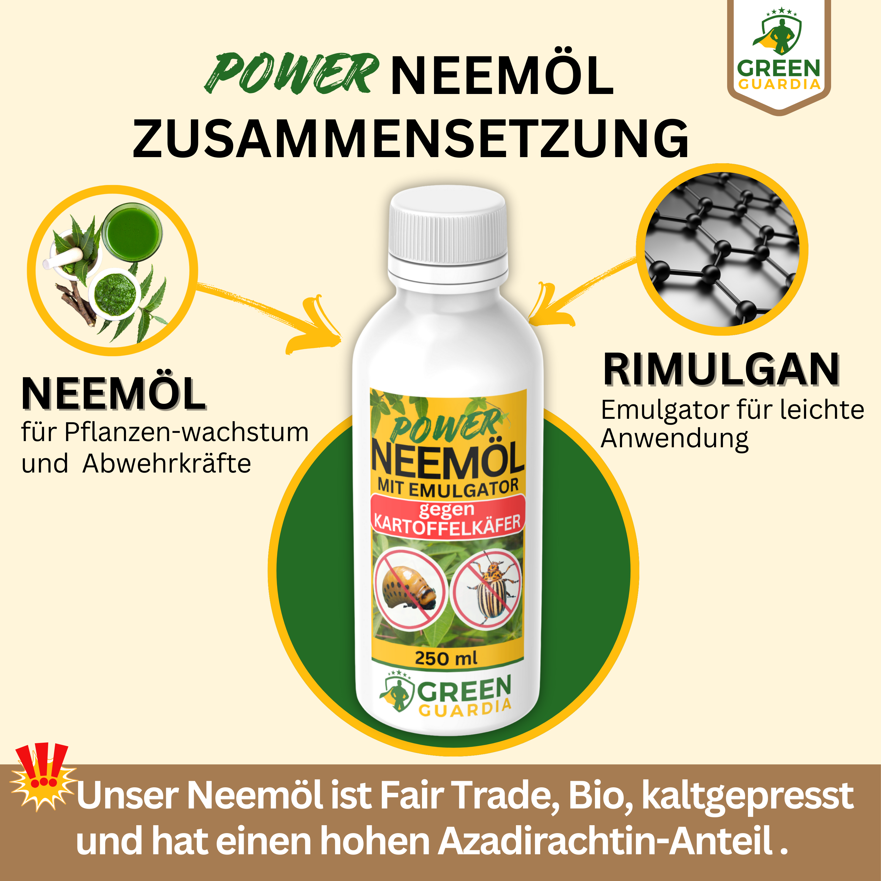 Power Neem oil against Colorado potato beetles 