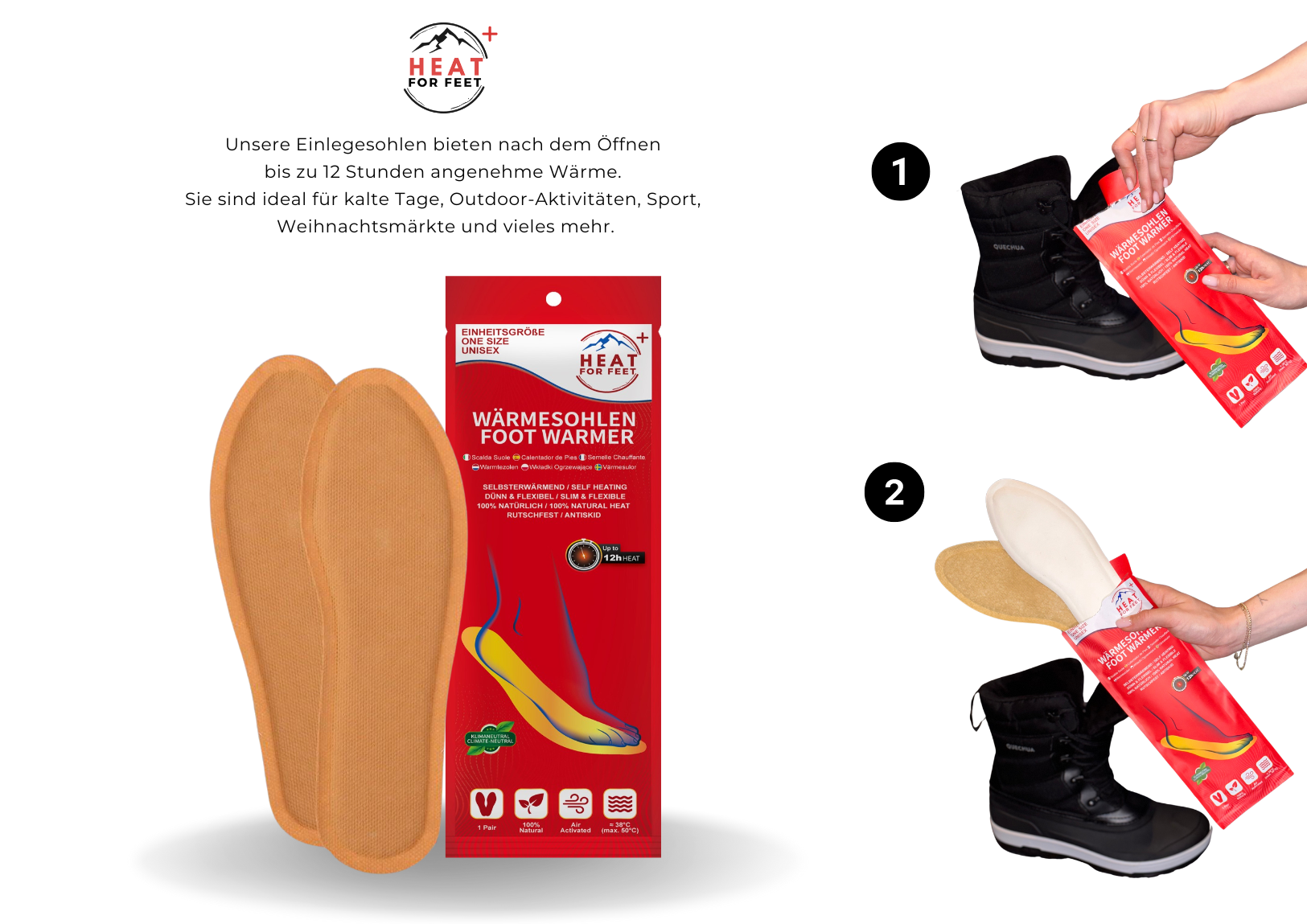 Θερμότητα για τα πόδια, 10 ζευγάρια θερμαινόμενοι πάτοι, έως και 12 ώρες ζεστασιάς, ένα μέγεθος κατάλληλο για όλους (36-46), λεπτό & εύκαμπτο, θερμαντικά πέλματα, πάτοι άμεσης θέρμανσης, θερμαντικά παπουτσιών
