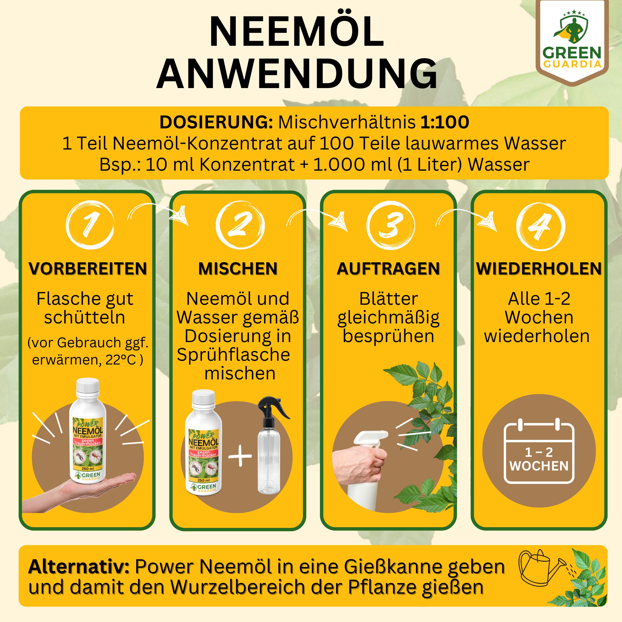 Power Neem oil against fungus gnats 
