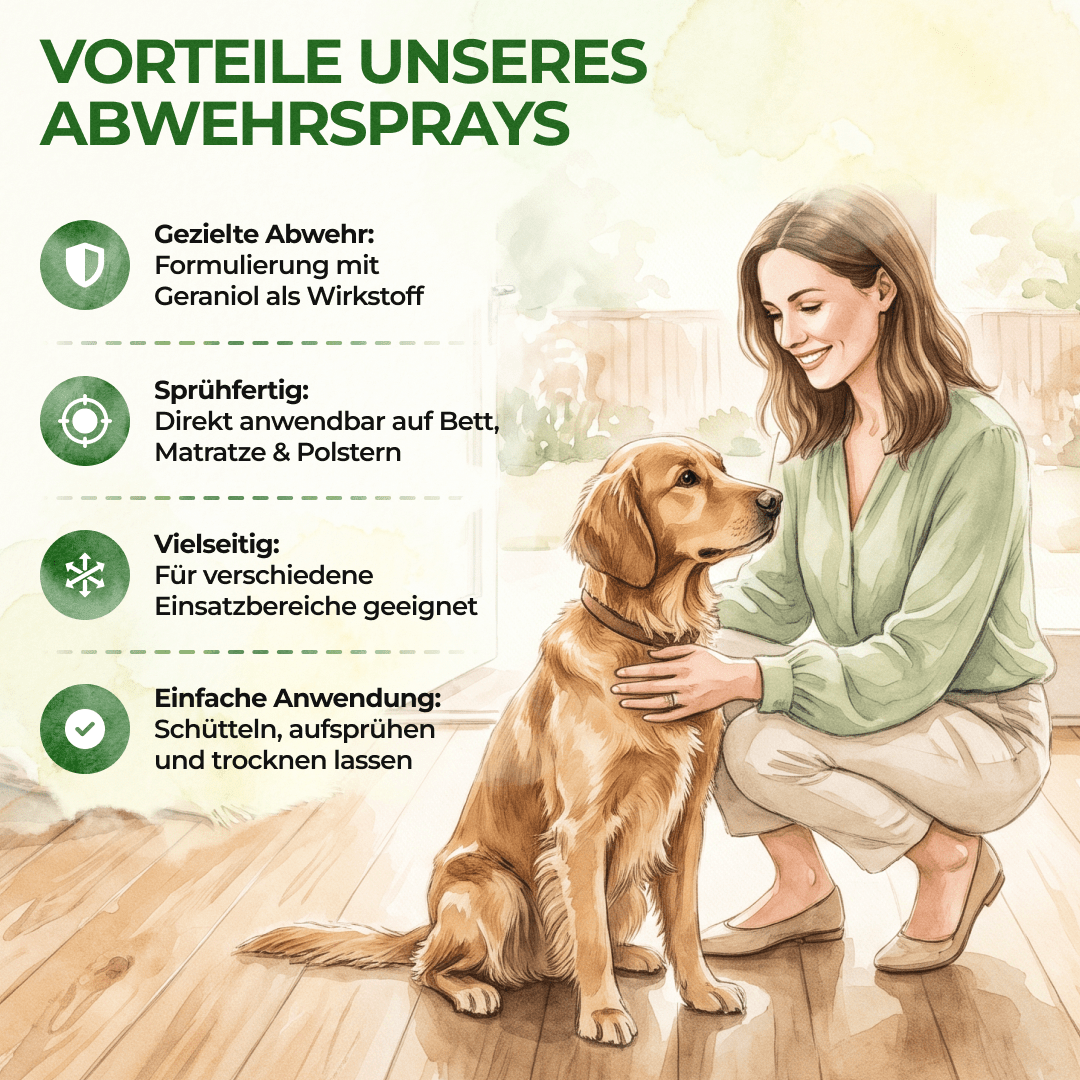 Flöhe Abwehrspray Power-Konzentrat für Hunde - 500ml - Green Guardia - Ihr Experte für Schädlinge und Pflanzen