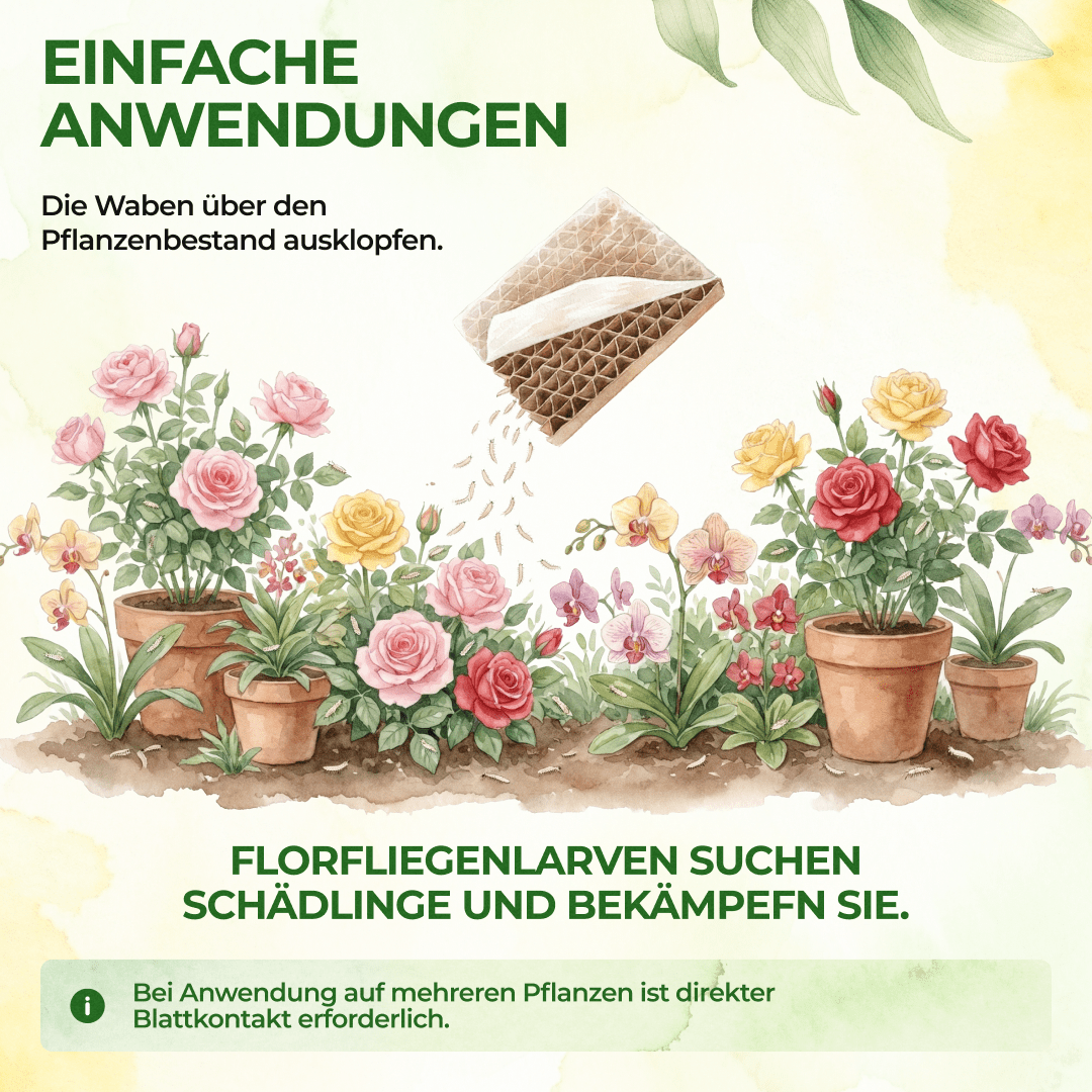 Florfliegenlarven gegen Blattläuse und Wollläuse - Green Guardia - Ihr Experte für Schädlinge und Pflanzen
