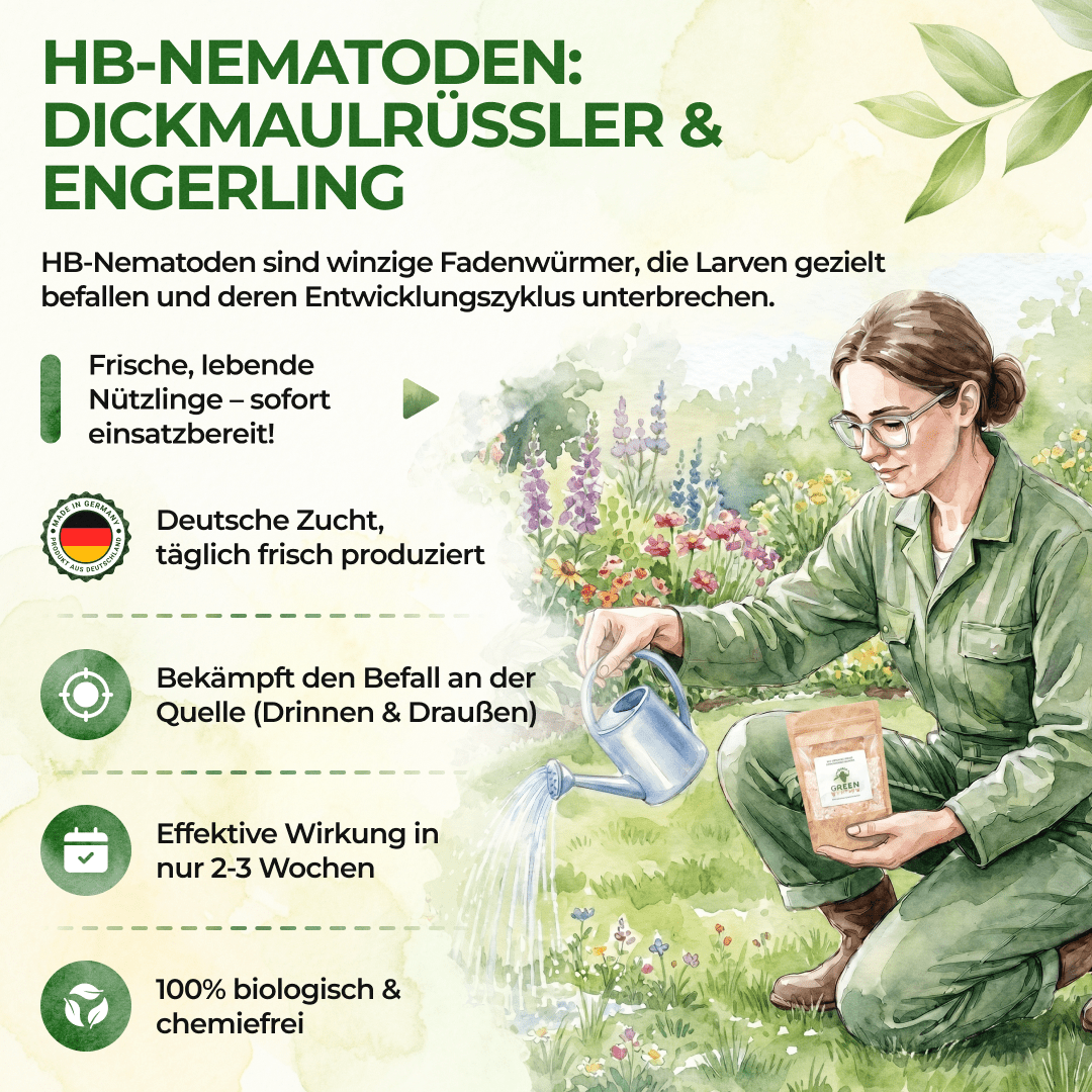 HB - Nematoden gegen Dickmaulrüssler & Engerlinge - Green Guardia - Ihr Experte für Schädlinge und Pflanzen