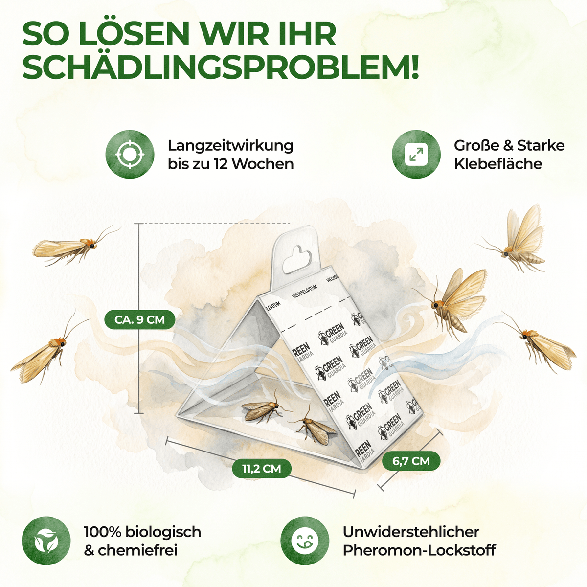 Kleidermotten-Fallen mit Pheromonlockstoff - Green Guardia - Ihr Experte für Schädlinge und Pflanzen