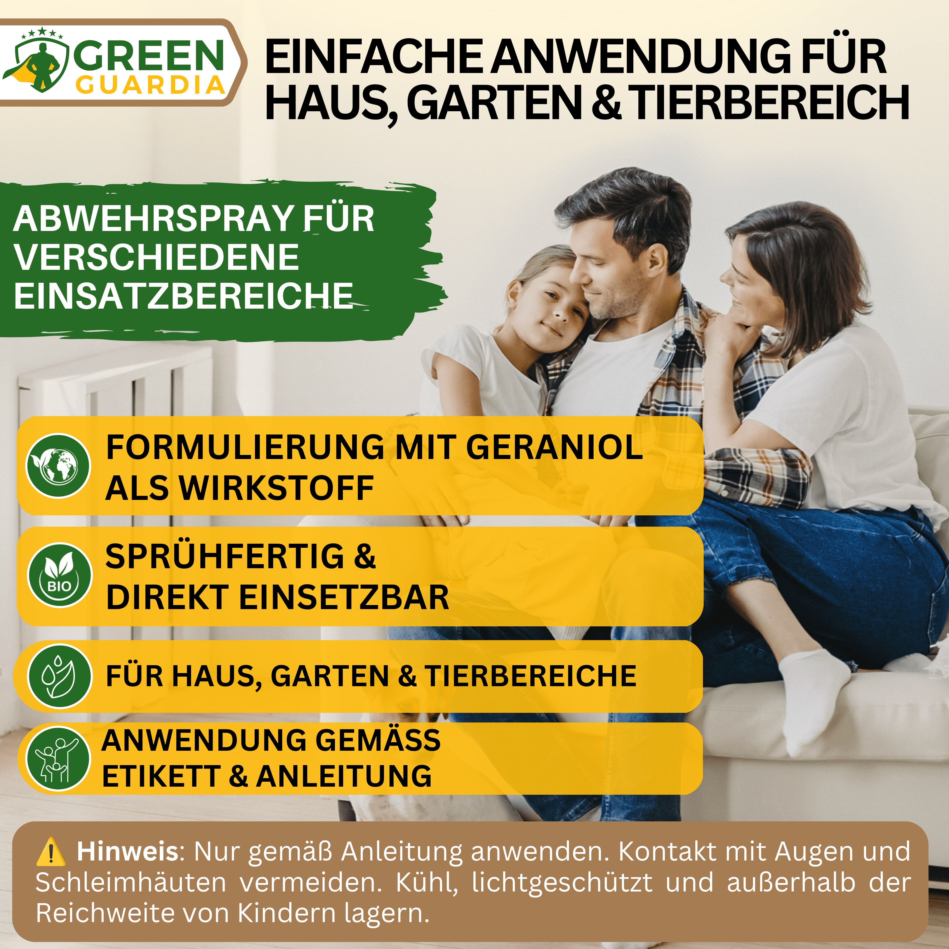 Mäuse/Ratten-Abwehrspray Power-Konzentrat - Green Guardia - Ihr Experte für Schädlinge und Pflanzen