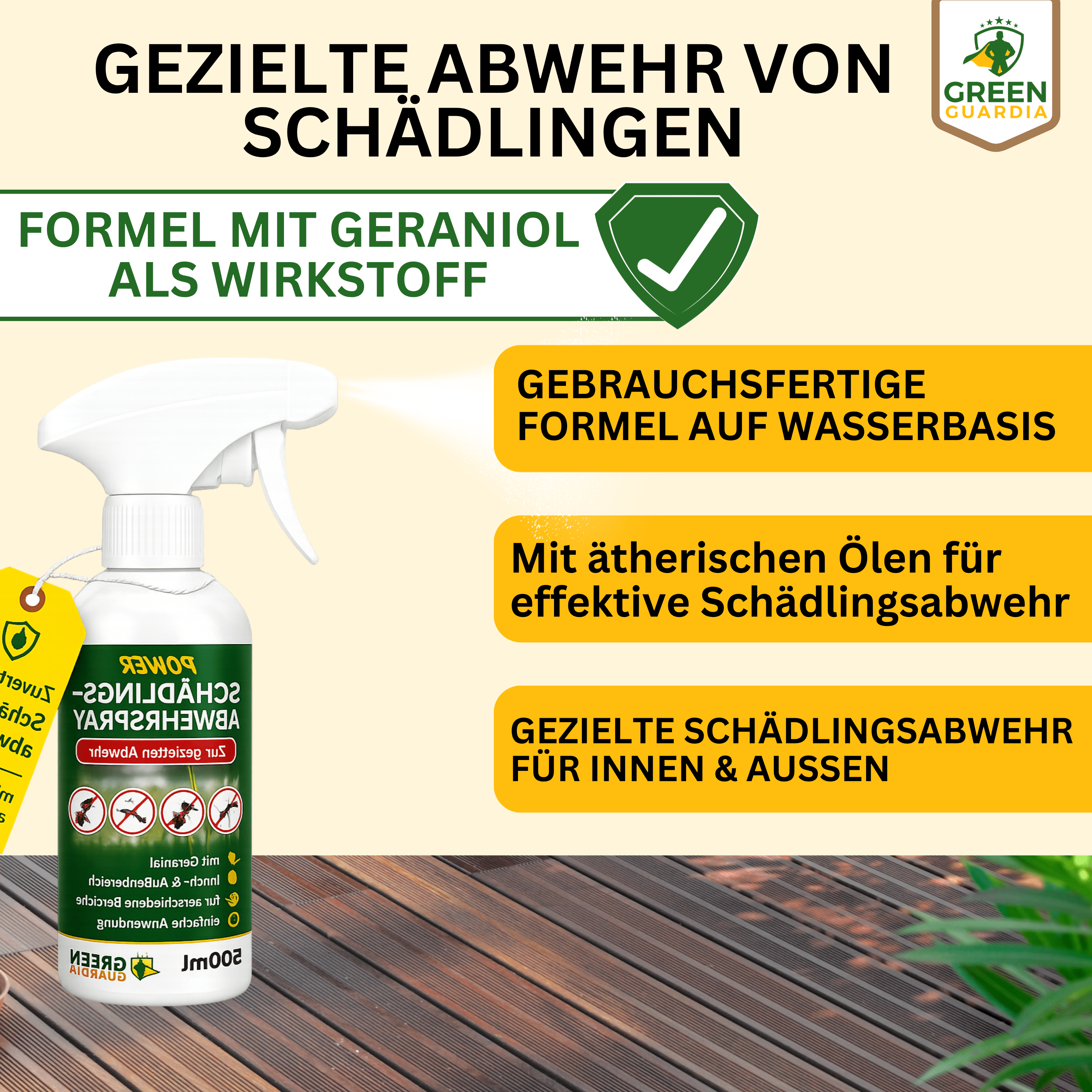 Mäuse/Ratten-Abwehrspray Power-Konzentrat - Green Guardia - Ihr Experte für Schädlinge und Pflanzen