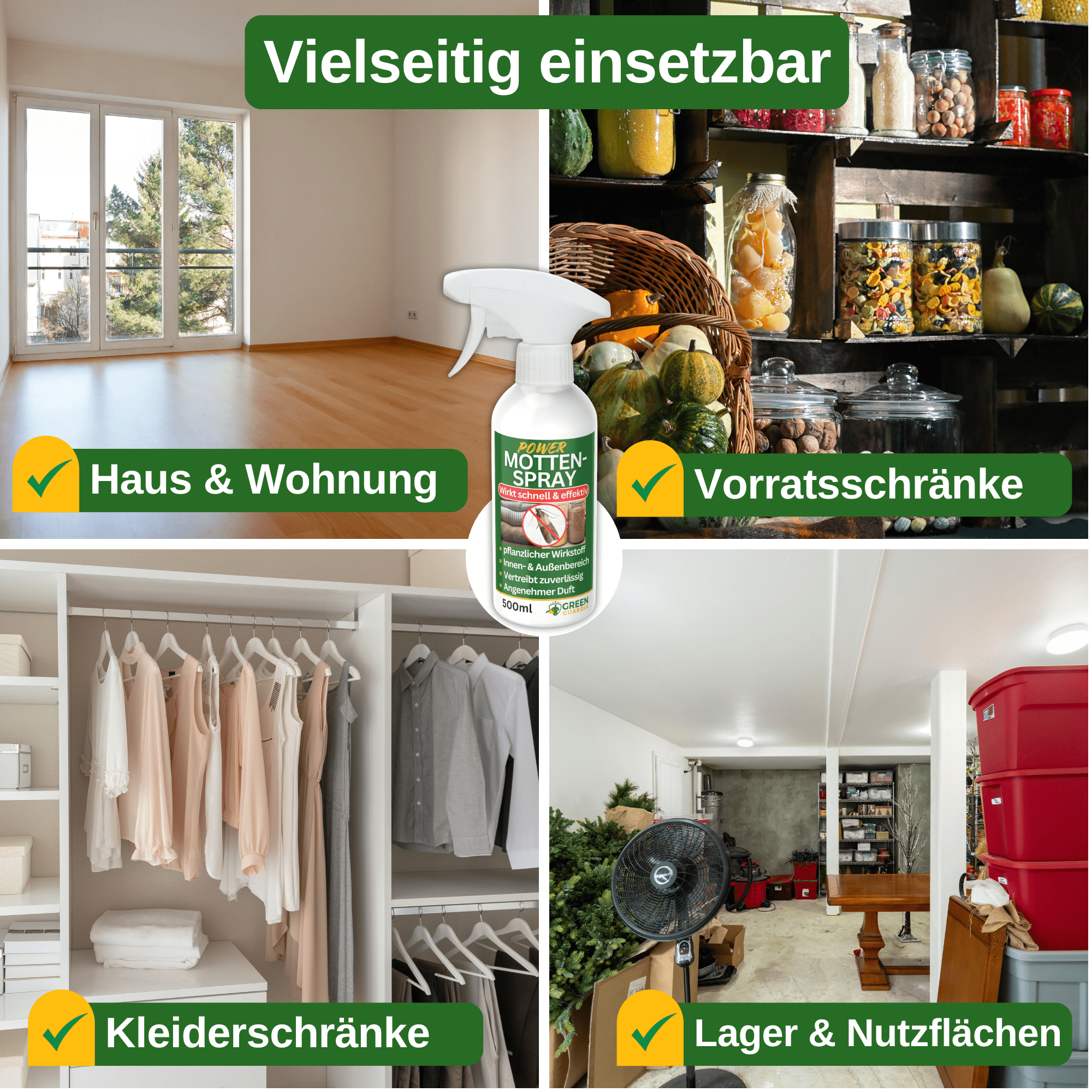 Motten - Abwehrspray Power - Konzentrat - Green Guardia - Ihr Experte für Schädlinge und Pflanzen