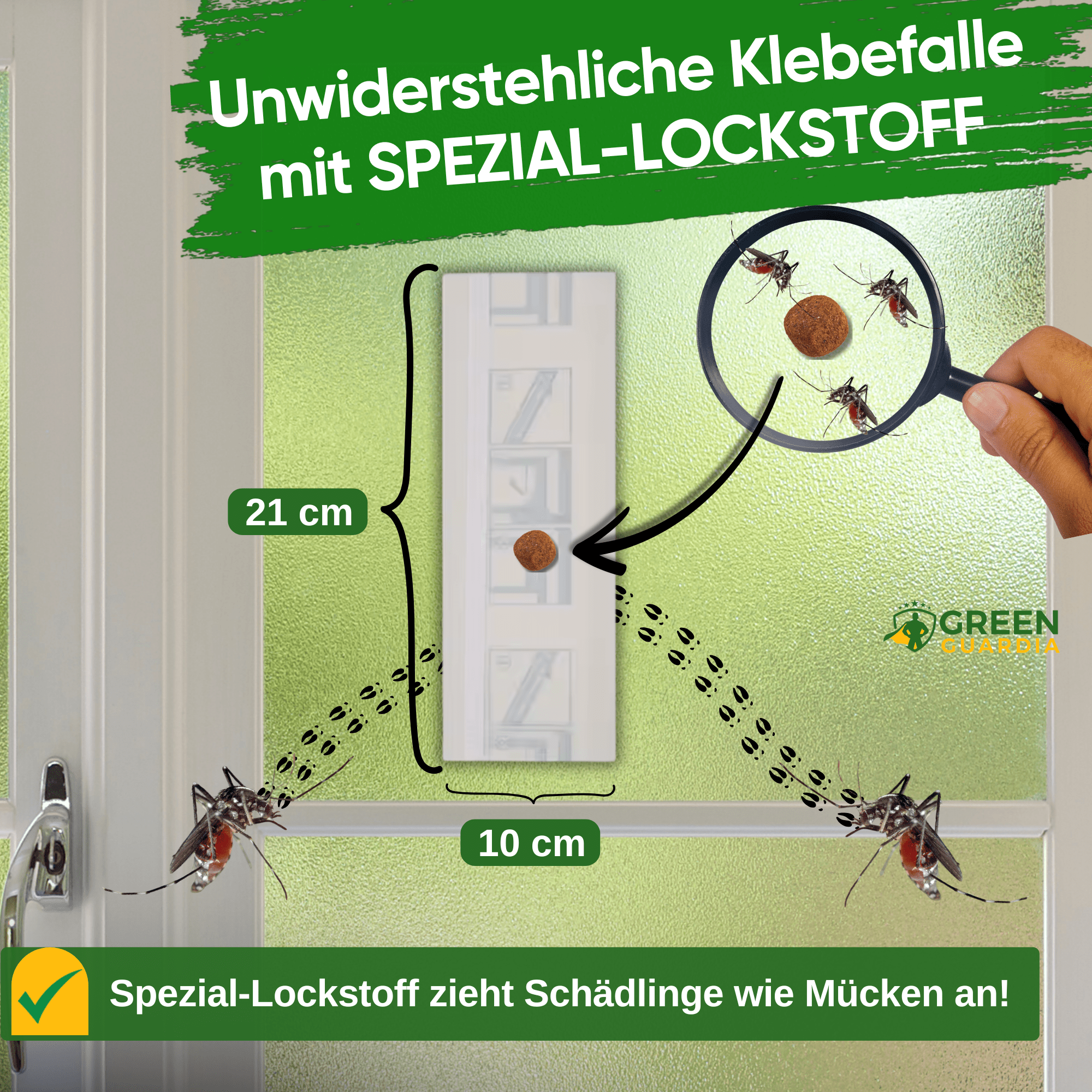 Mücken Fenster - Falle mit Spezial - Lockstoff - Green Guardia - Ihr Experte für Schädlinge und Pflanzen