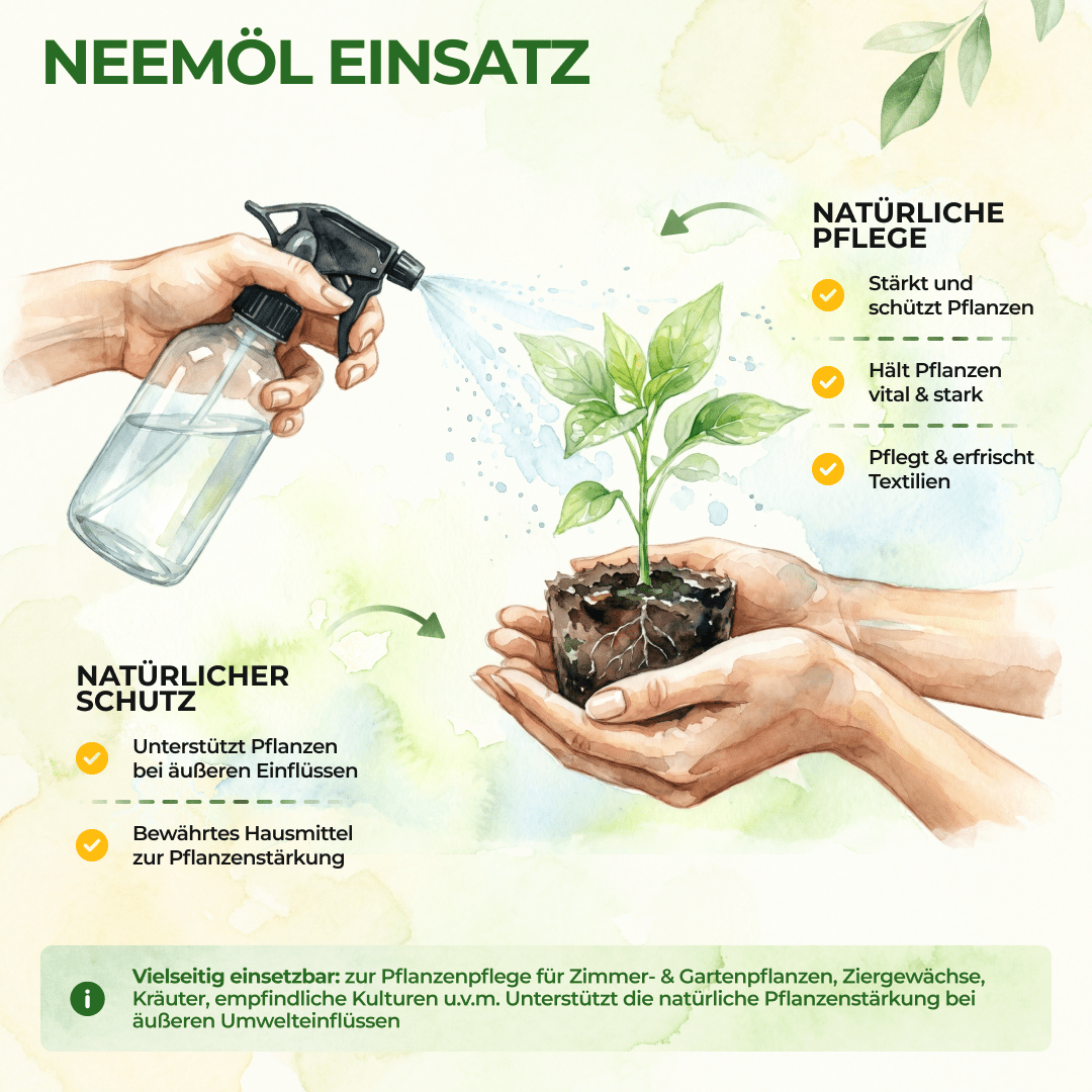 Neemöl mit Emulgator zur Pflanzenpflege - Green Guardia - Ihr Experte für Schädlinge und Pflanzen