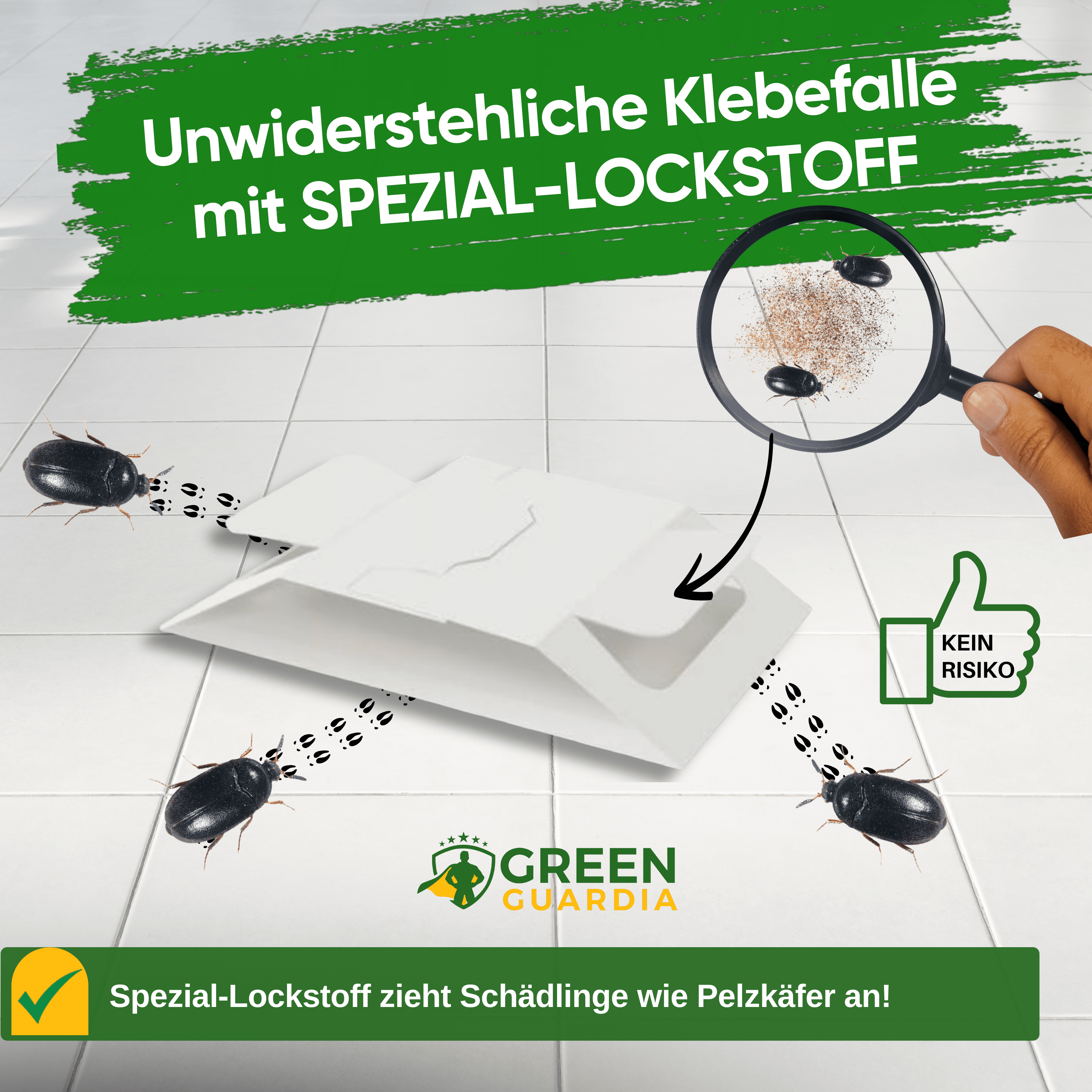 Pelzkäfer Falle mit Spezial - Lockstoff - Green Guardia - Ihr Experte für Schädlinge und Pflanzen
