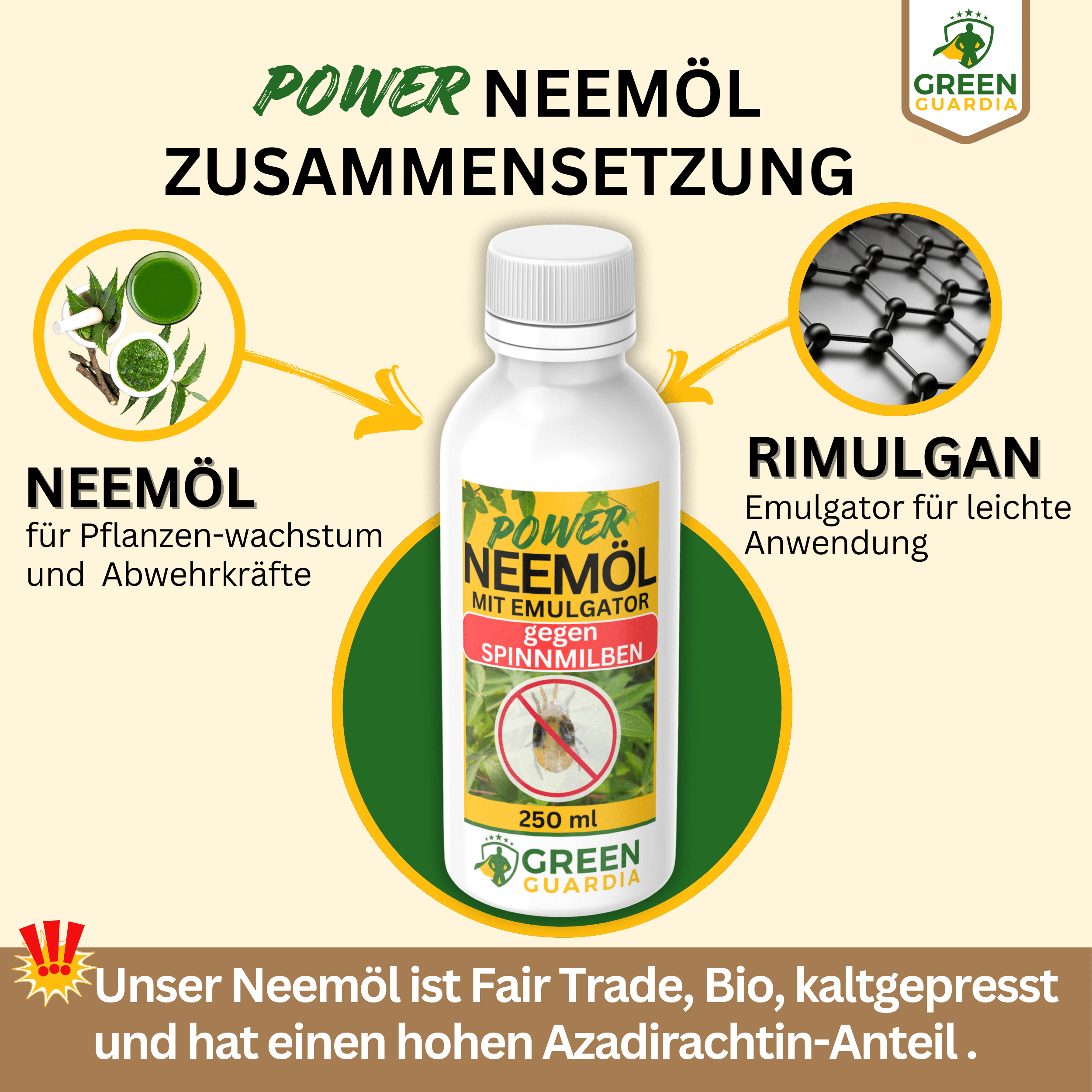 Power Neemöl gegen Spinnmilben - Green Guardia - Ihr Experte für Schädlinge und Pflanzen