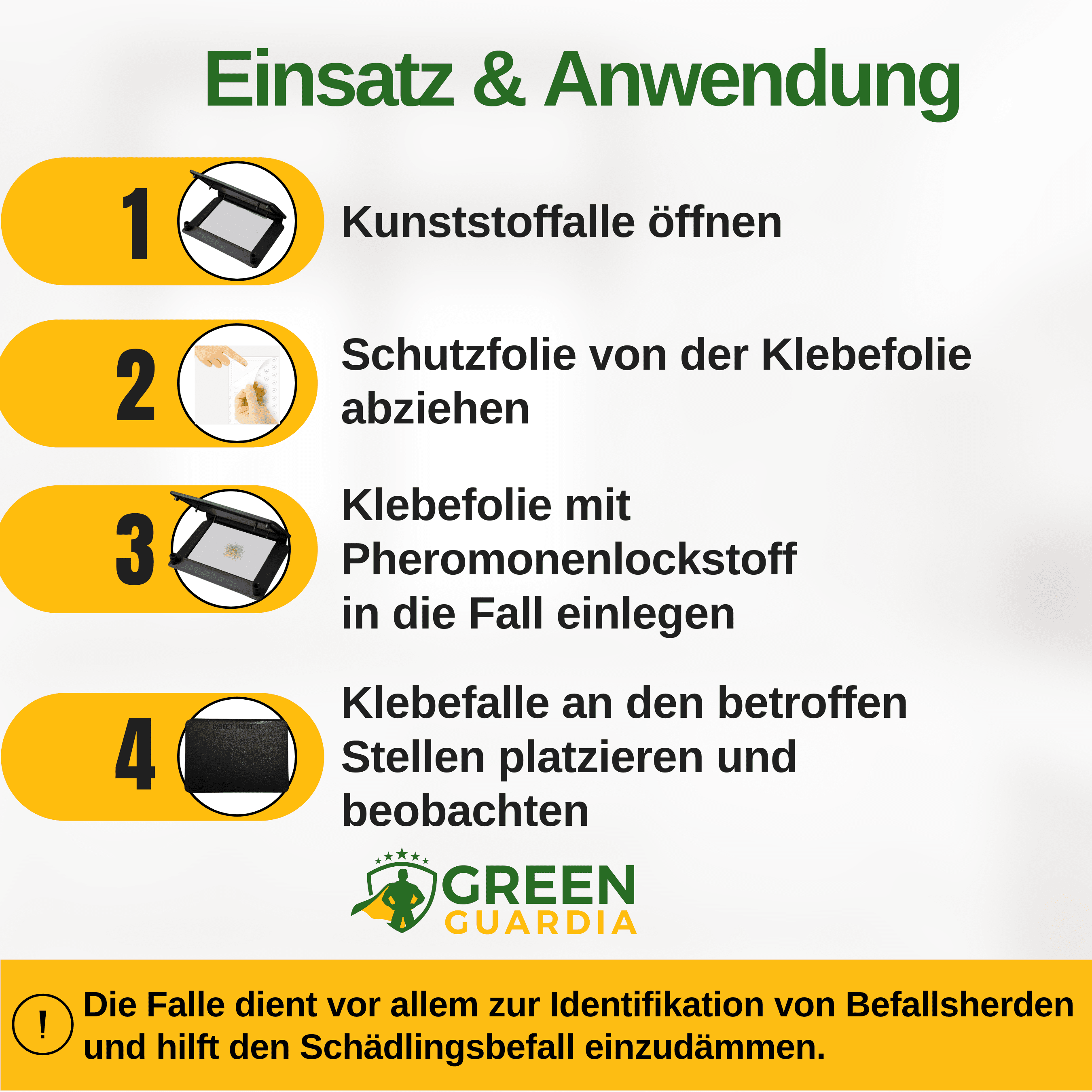 Silberfisch Falle mit Pheromon - Lockstoff - Green Guardia - Ihr Experte für Schädlinge und Pflanzen